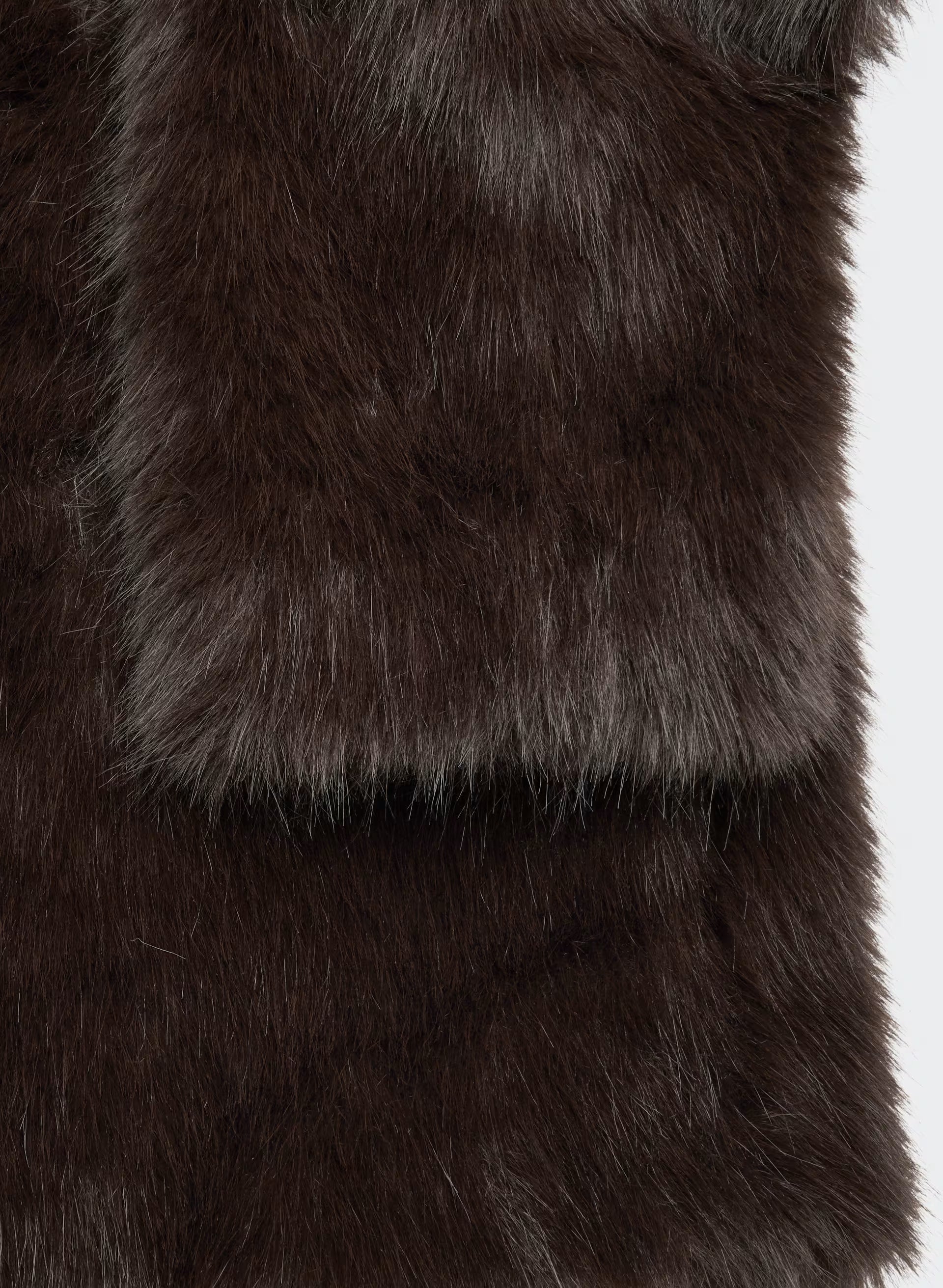 St. Moritz Coat - Arctic Faux Fur - RICH MOCHA BROWN
