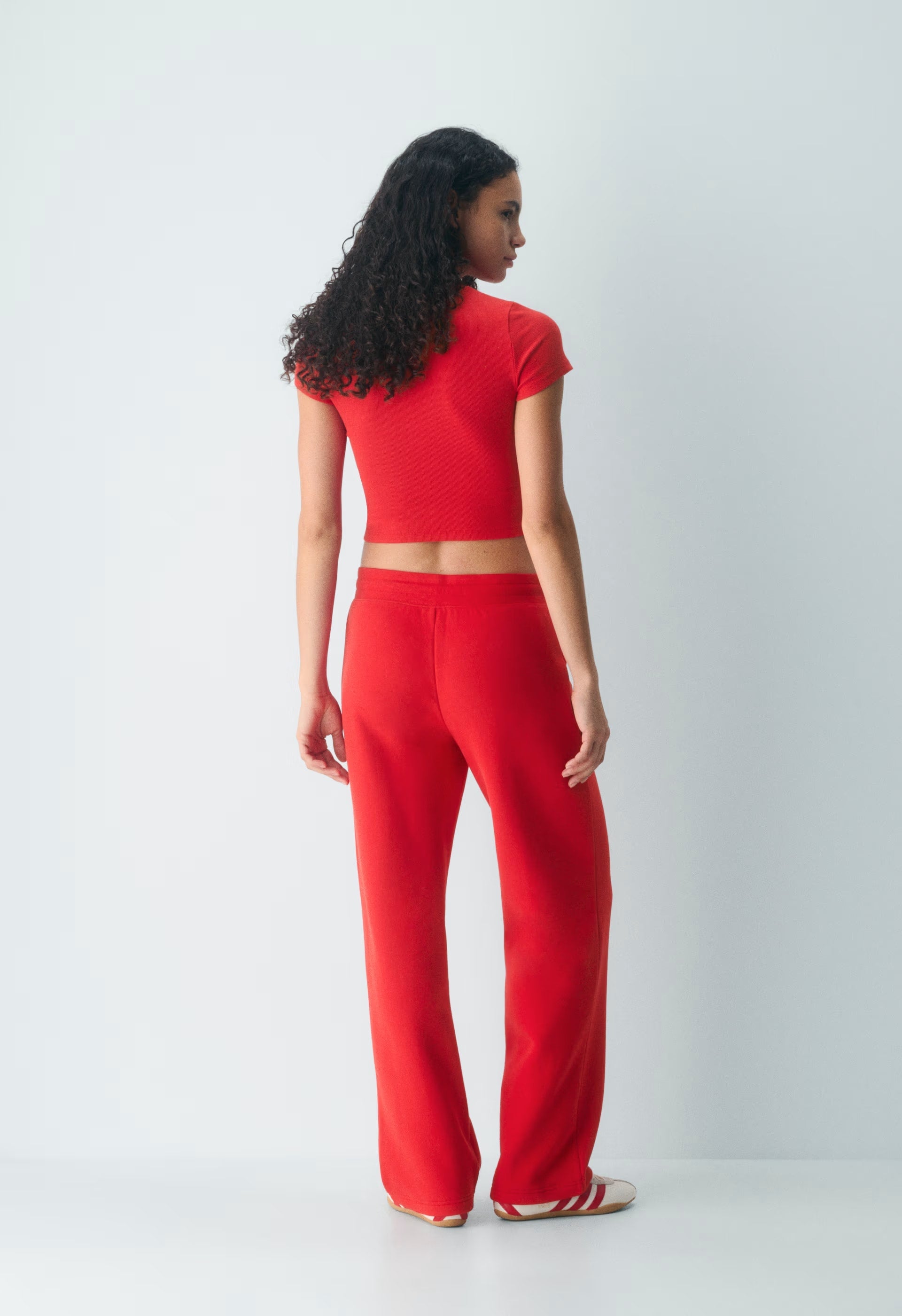 Cozy Sweatfleece Perfect Banded Sweatpant - FLASHING RED