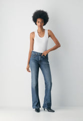 AGOLDE Mid Rise Kick Boot Jean - STENCIL