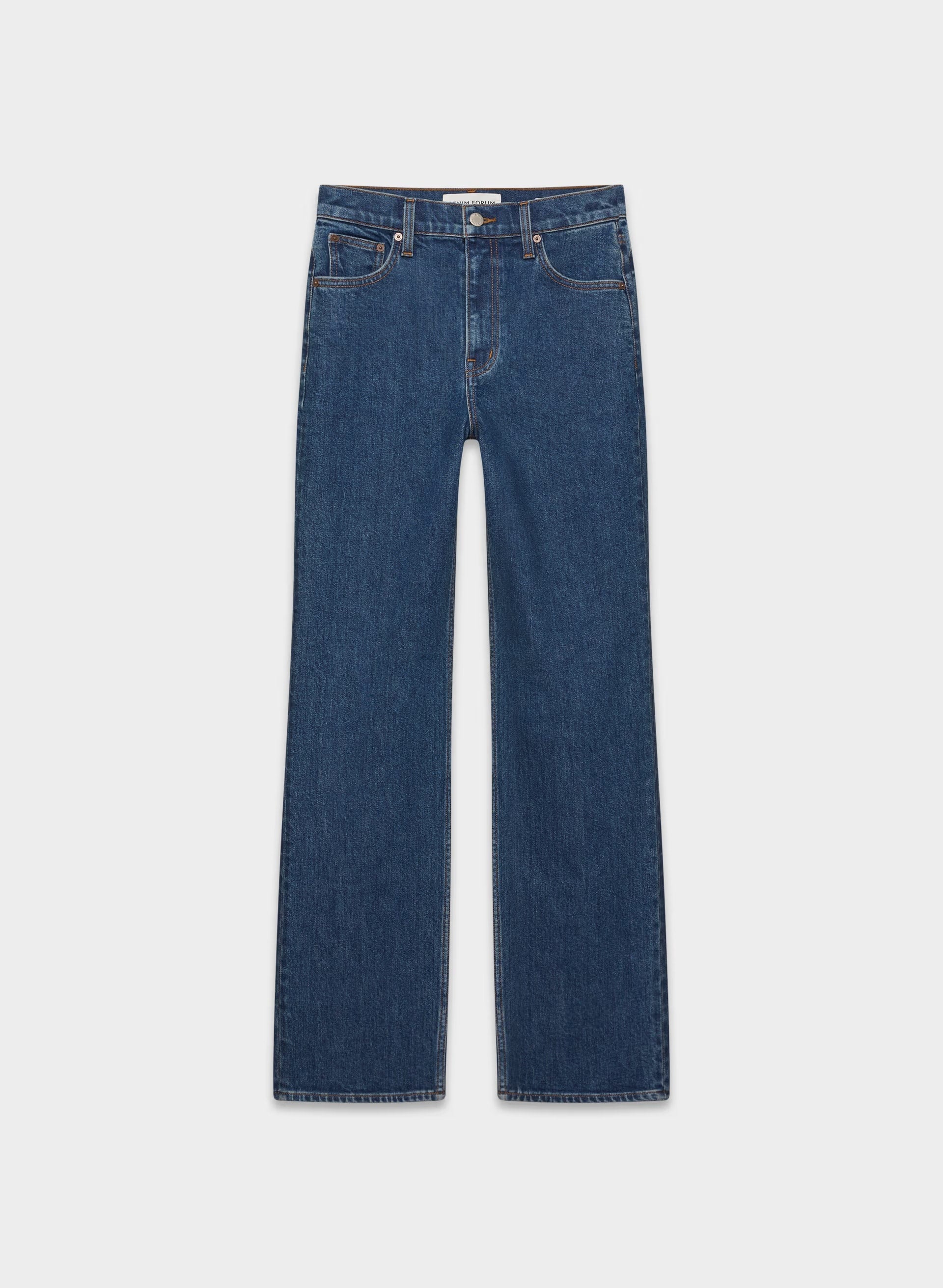 Denim Forum The Arlo Hi-Rise Straight Jean - BLEU IN THE DARK