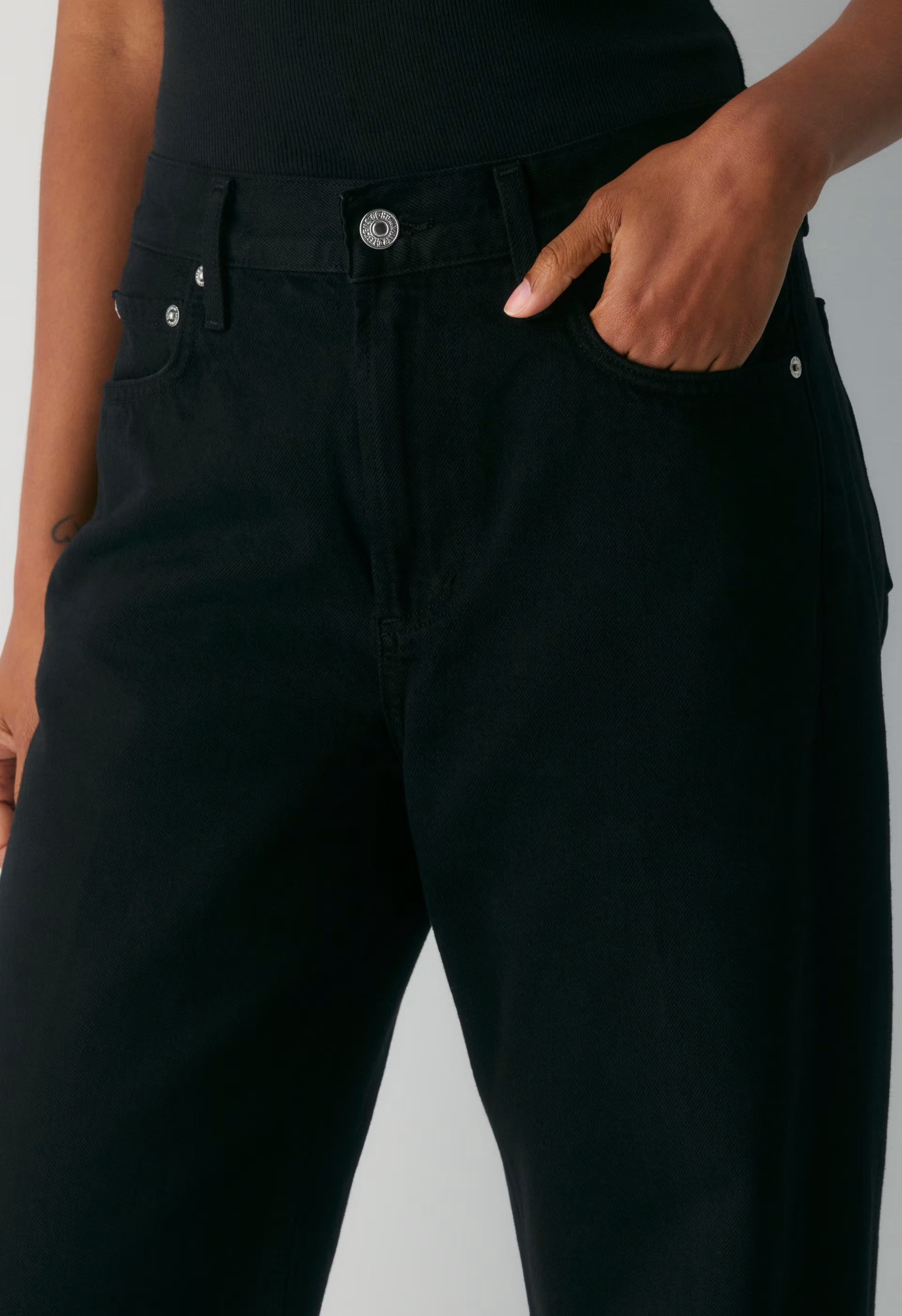 Citizens of Humanity Miro Long Relaxed Jean - SOLID BLACK