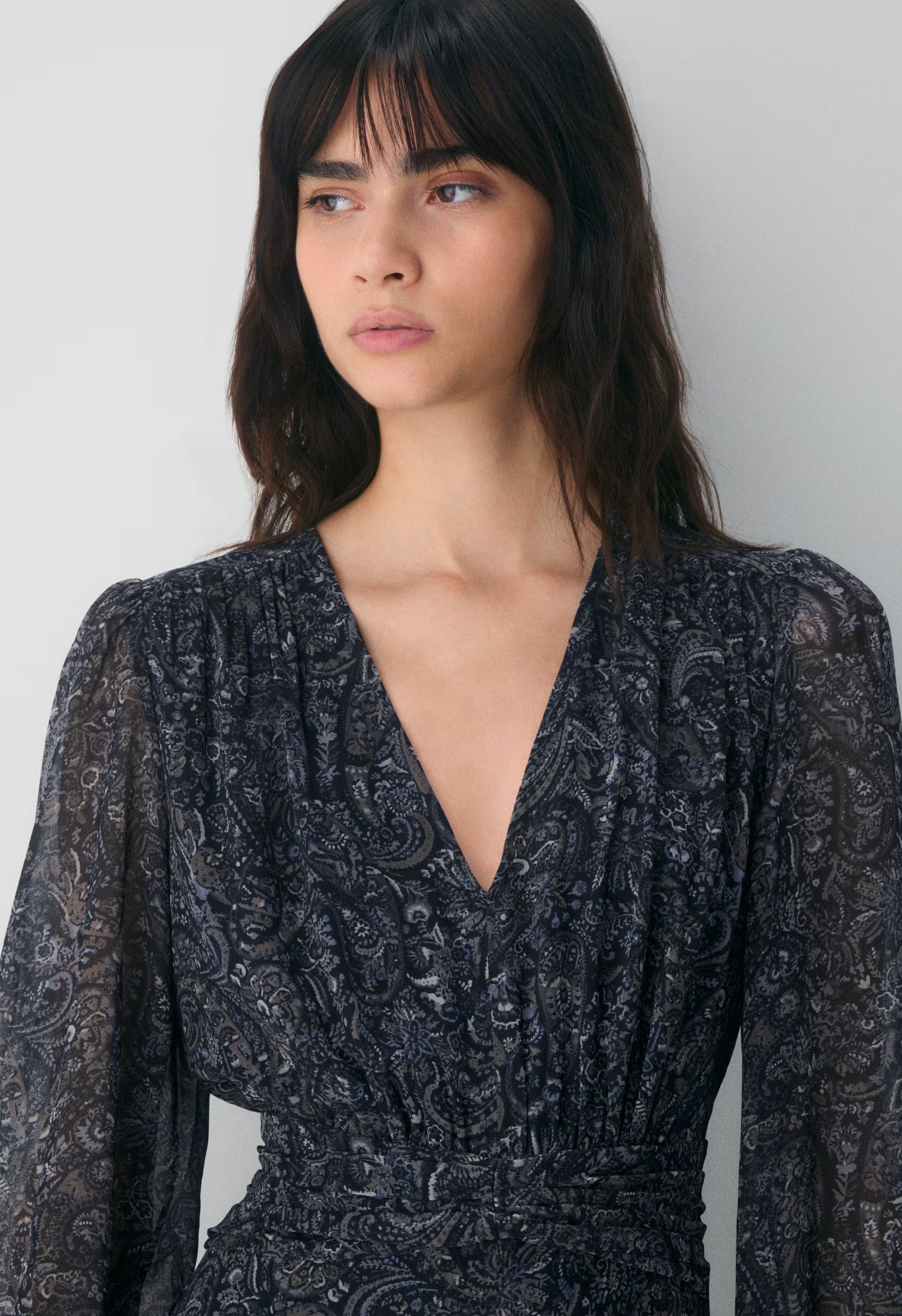 Cursive Dress - DARK NIGHT NAVY/TONAL