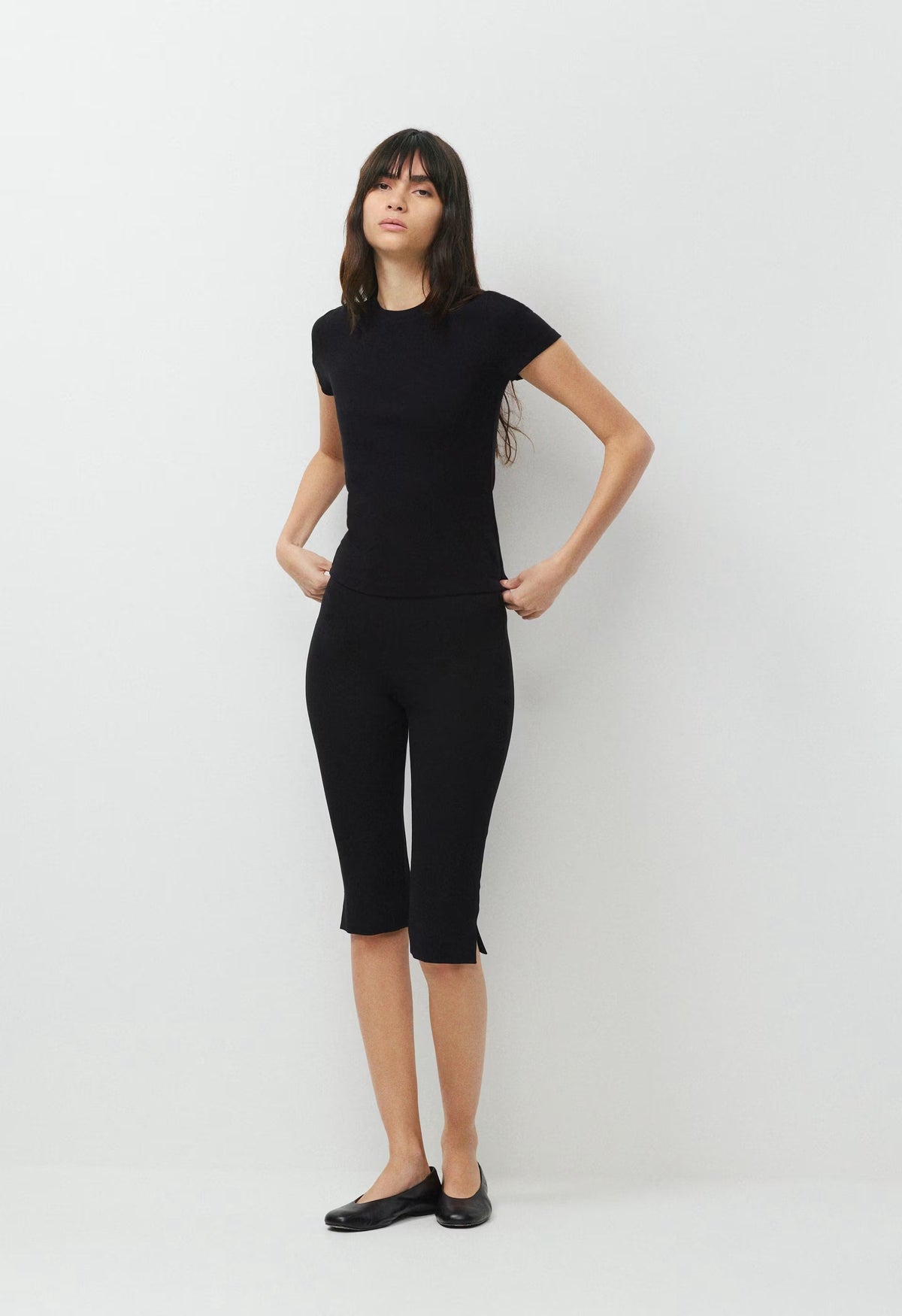 HomeStretch™ Rib Tune T-Shirt - BLACK