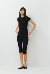 HomeStretch™ Rib Tune T-Shirt - BLACK