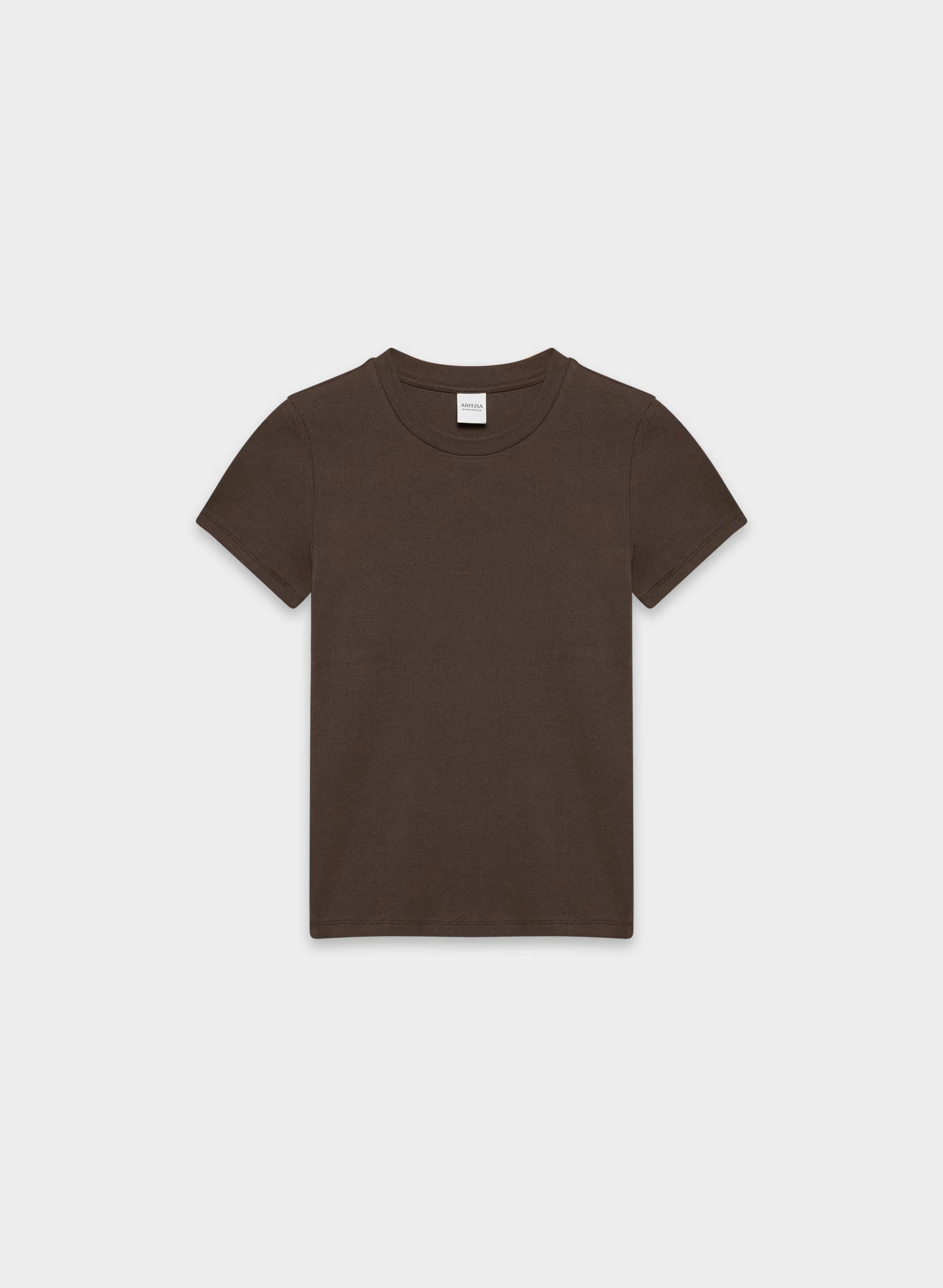 HomeStretch™ Rib Tune T-Shirt - RICH MOCHA BROWN