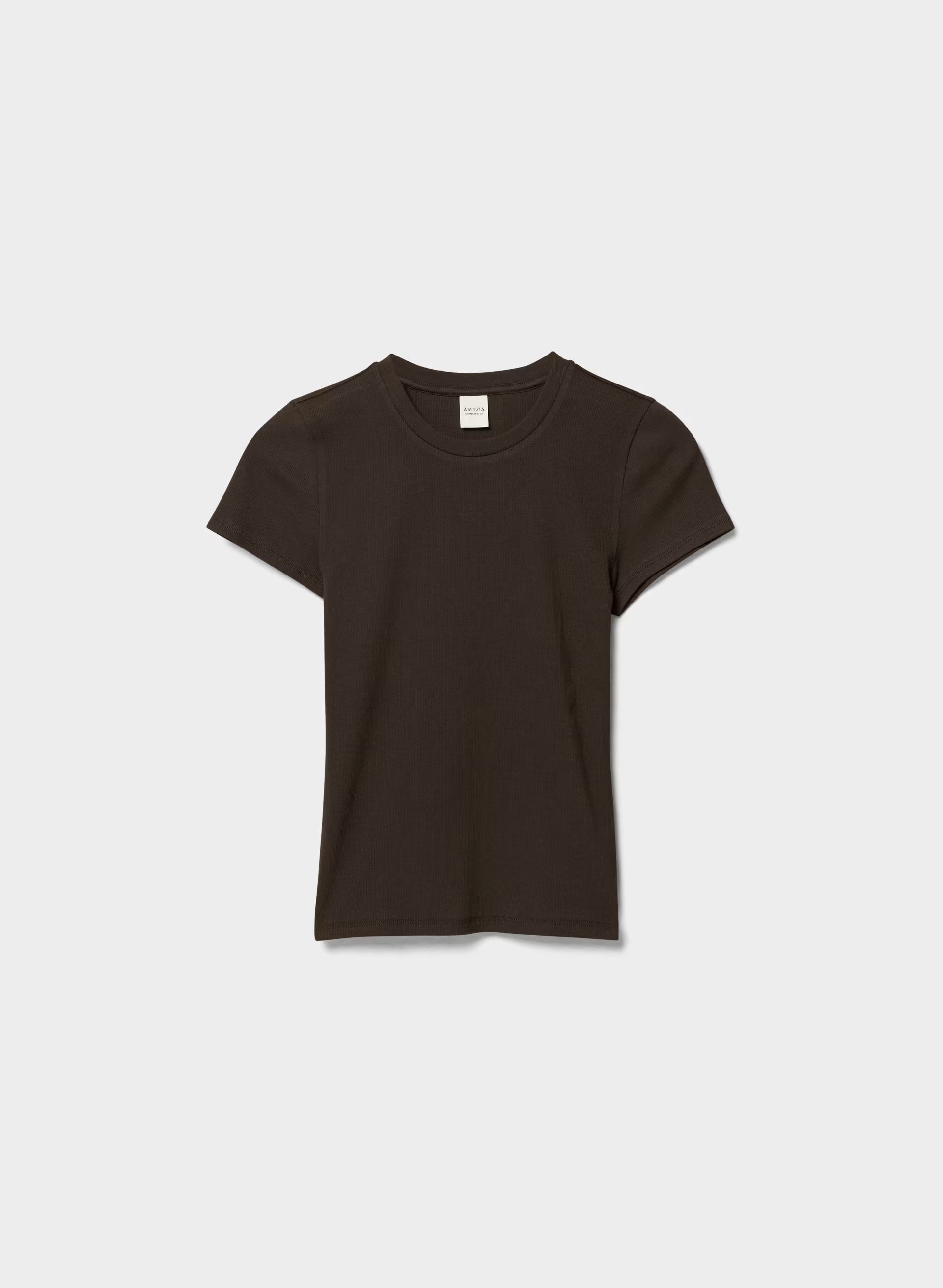 HomeStretch™ Rib Tune T-Shirt - CACAO NIB BROWN