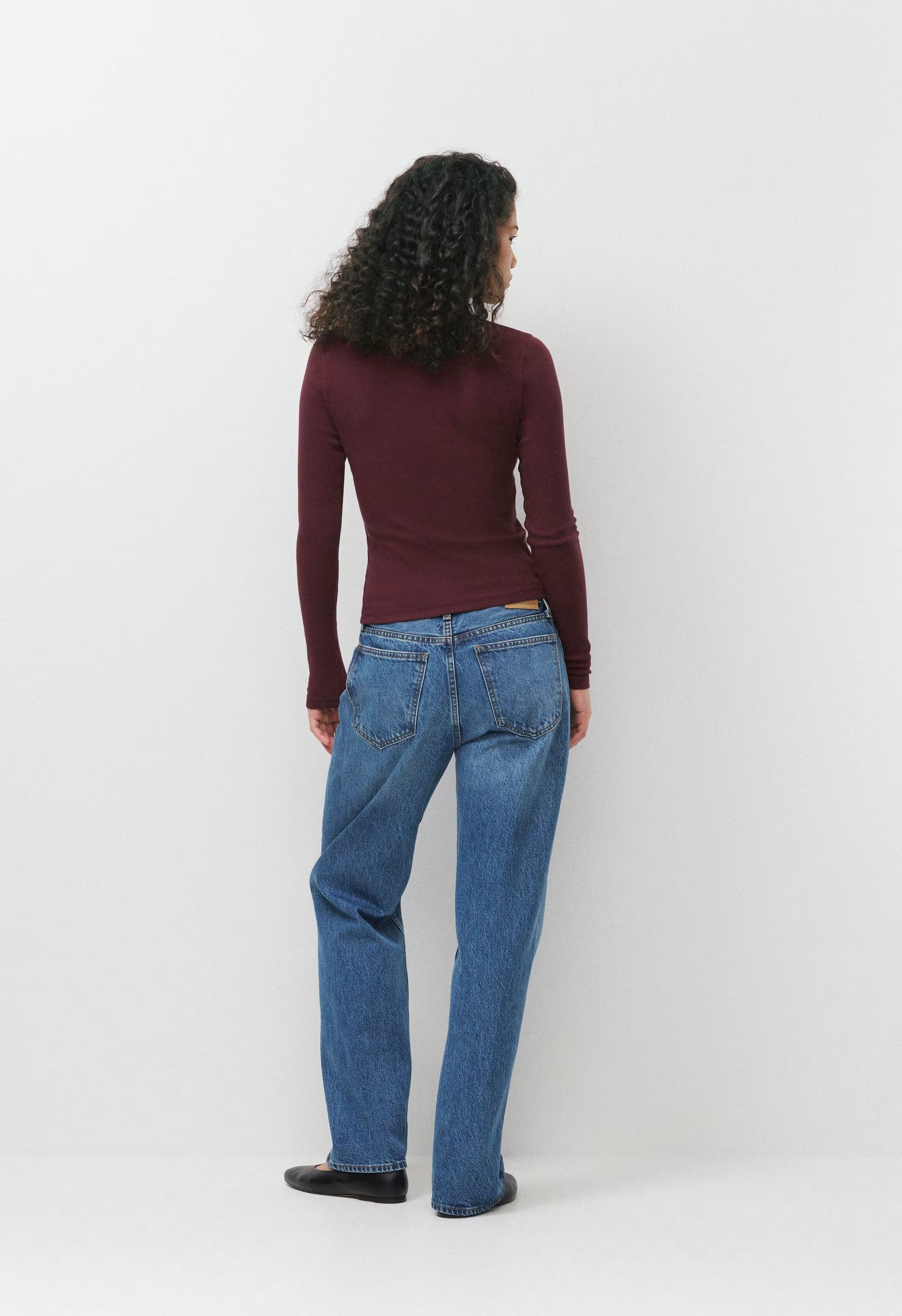 HomeStretch™ Rib Solo Longsleeve - MAGNOLIA/GALA PLUM