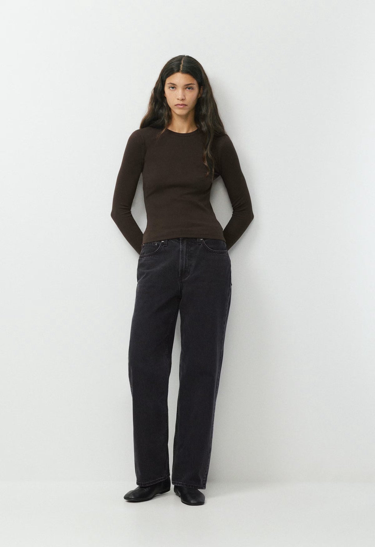 HomeStretch™ Rib Solo Longsleeve - CACAO NIB BROWN