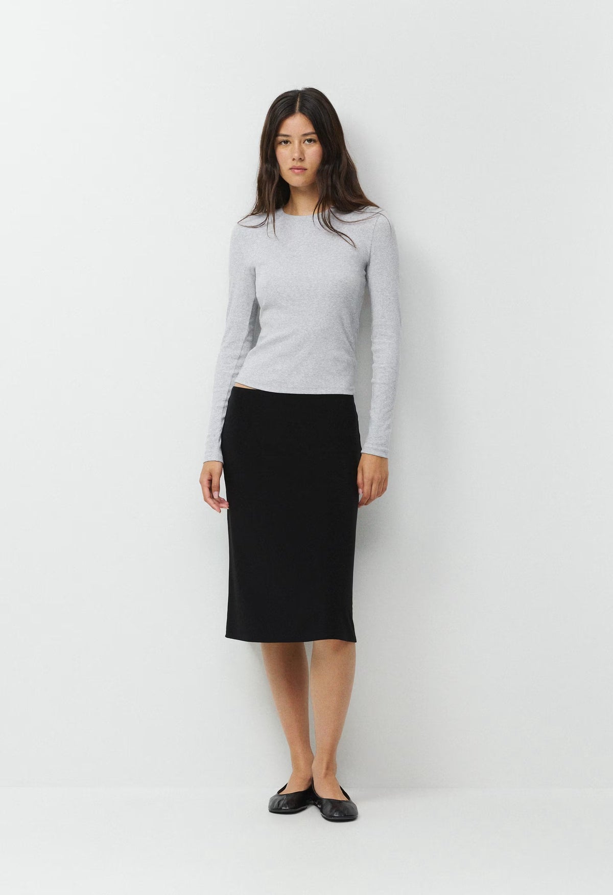 HomeStretch™ Rib Solo Longsleeve - HEATHER CHROME