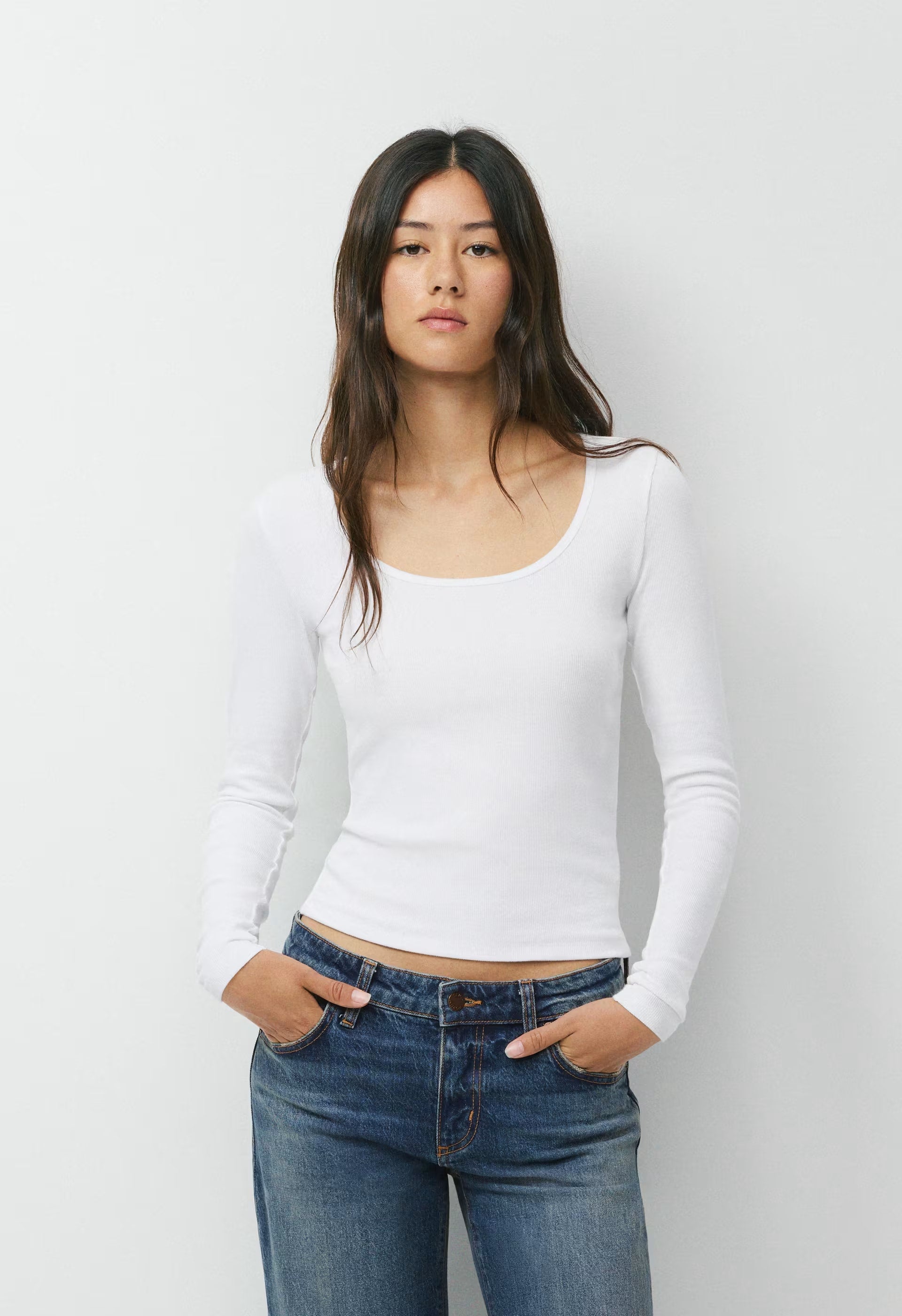 HomeStretch™ Rib Equalizer Longsleeve - WHITE