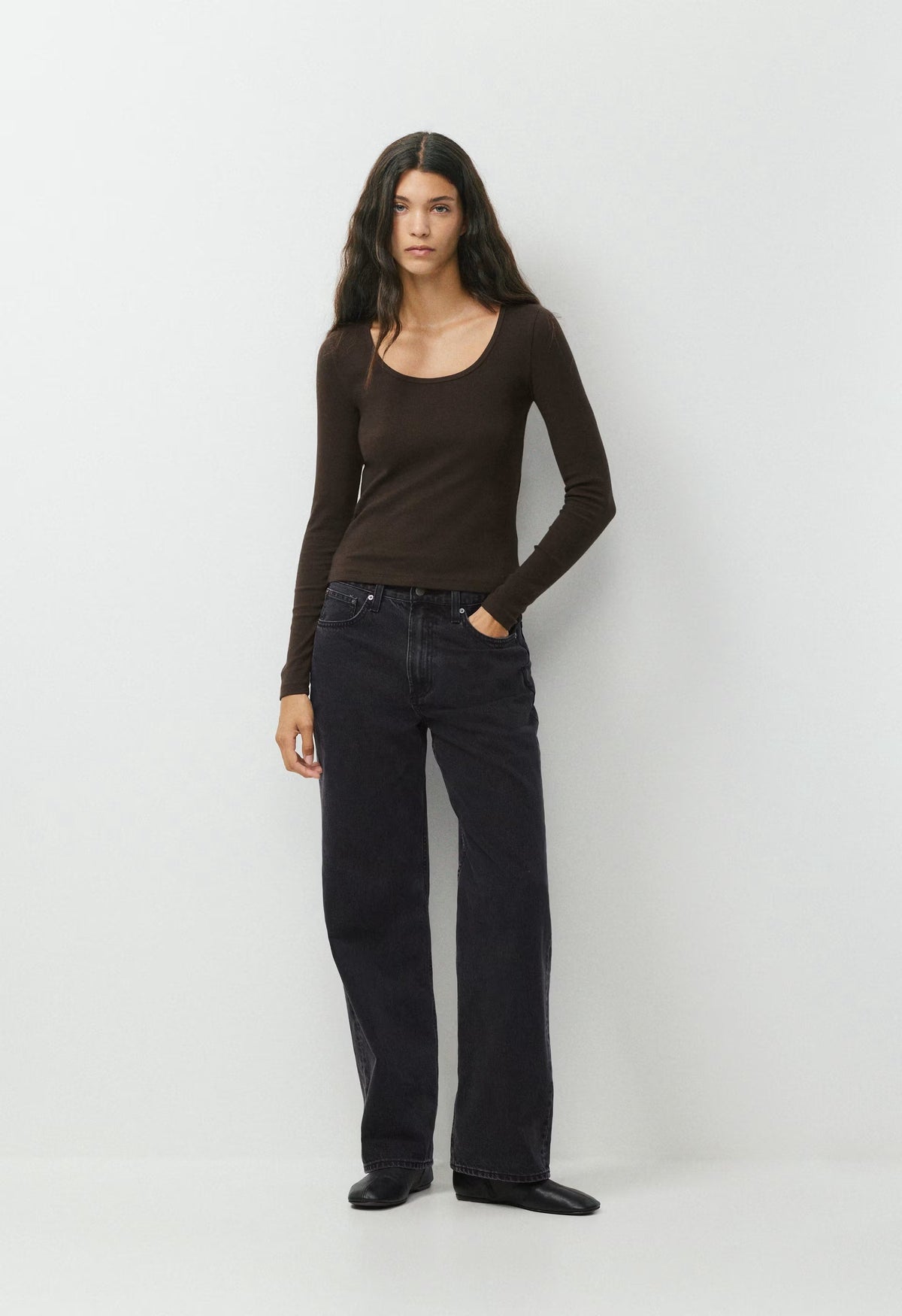 HomeStretch™ Rib Equalizer Longsleeve - CACAO NIB BROWN