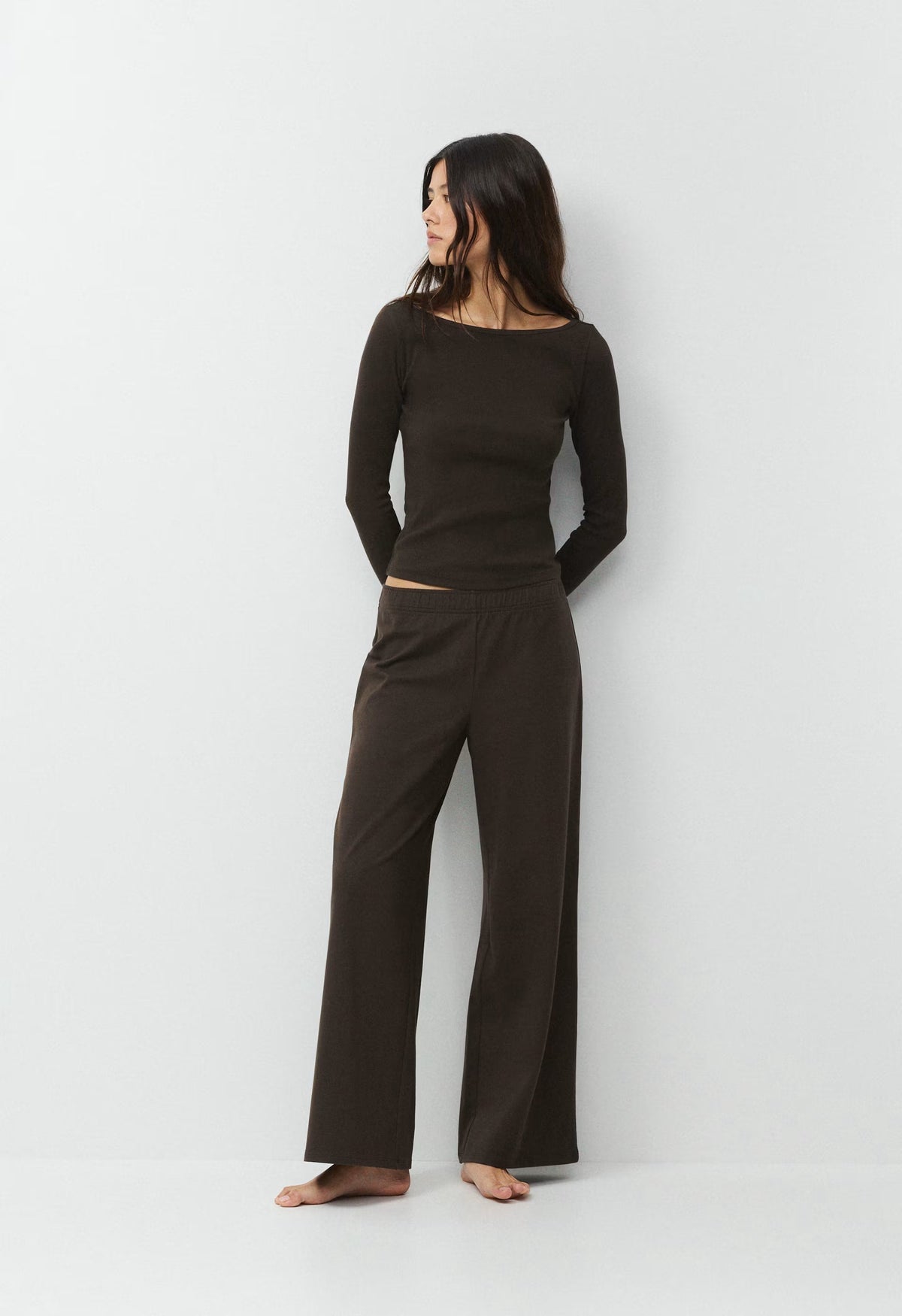 HomeStretch™ Rib Airwave Longsleeve - CACAO NIB BROWN