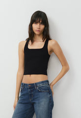 HomeStretch™ Rib Frequency Waist Tank - WHITE