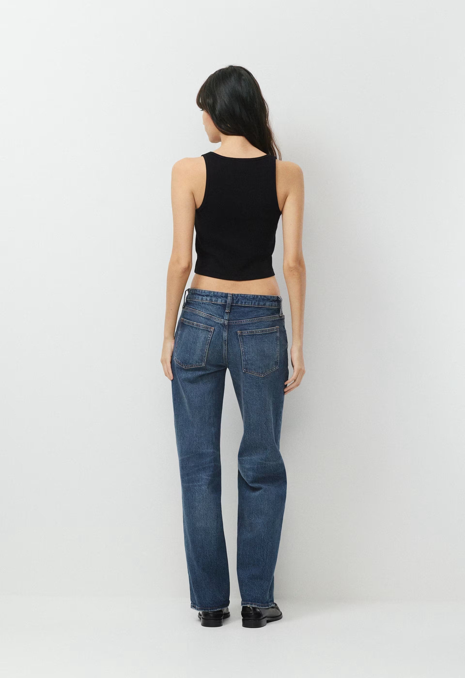 HomeStretch™ Rib Frequency Waist Tank - WHITE