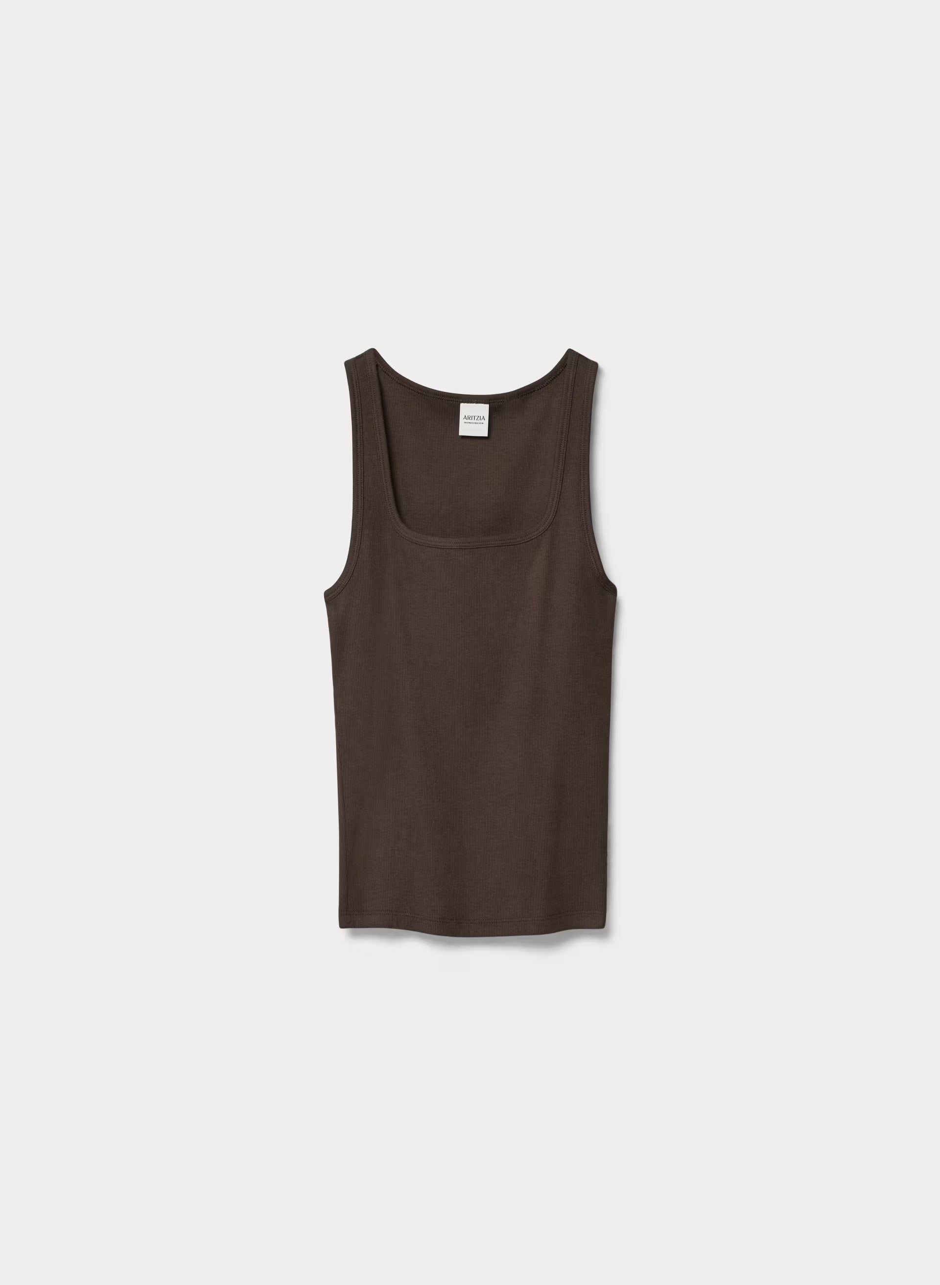 HomeStretch™ Rib Frequency Tank - RICH MOCHA BROWN