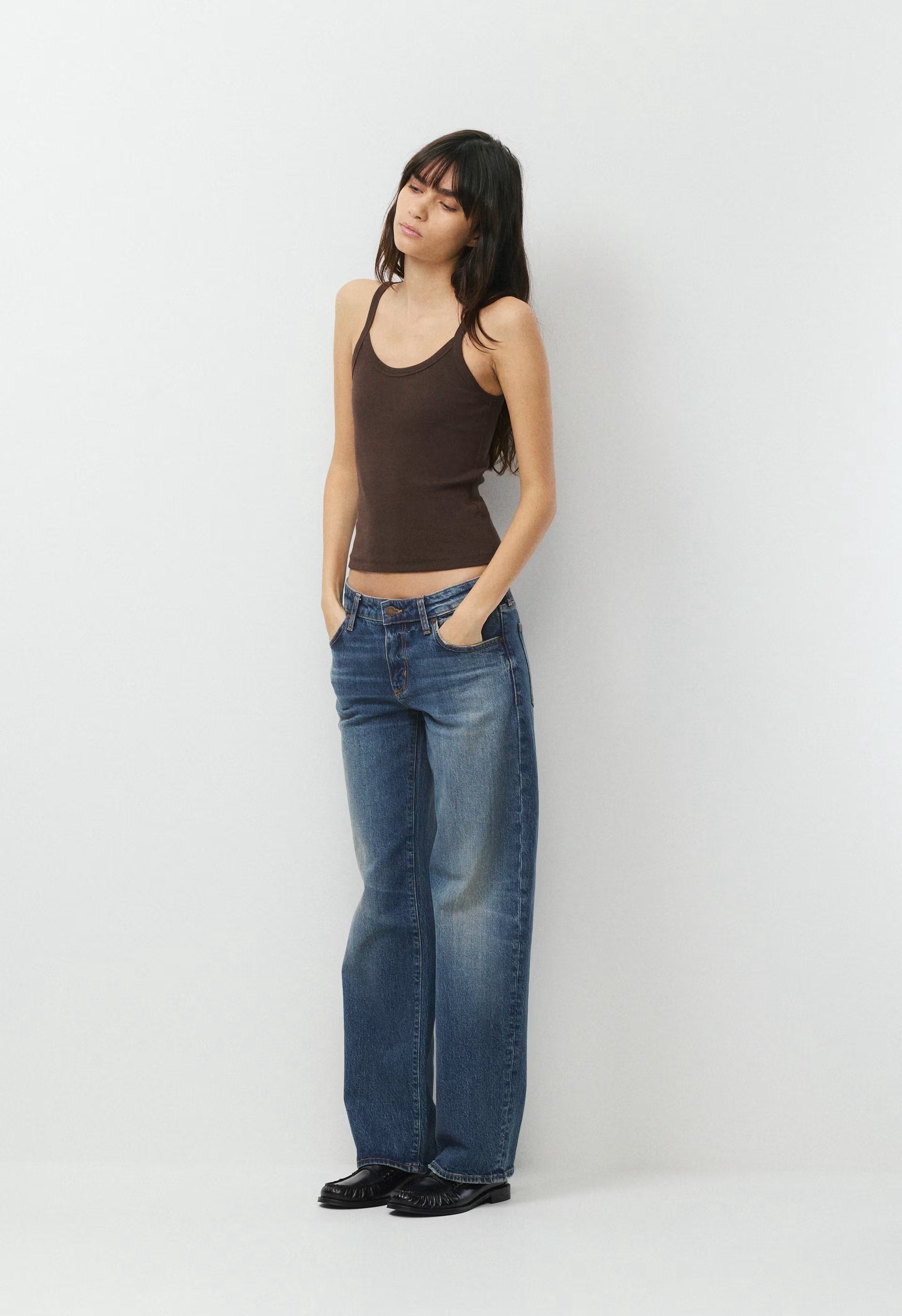 HomeStretch™ Rib Spectrum Cami Tank - RICH MOCHA BROWN