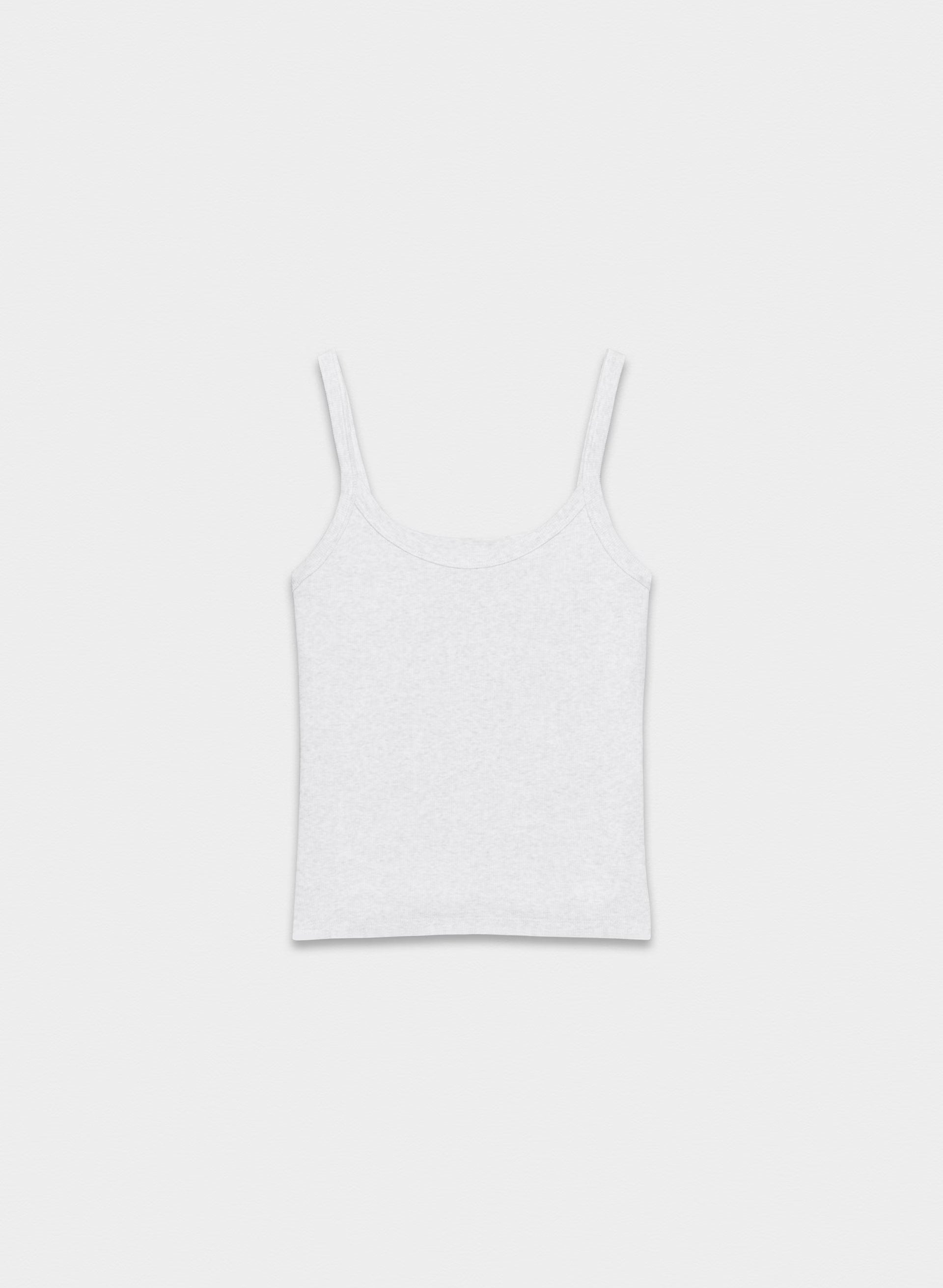 HomeStretch™ Rib Spectrum Cami Tank - HEATHER CLOUD WHITE