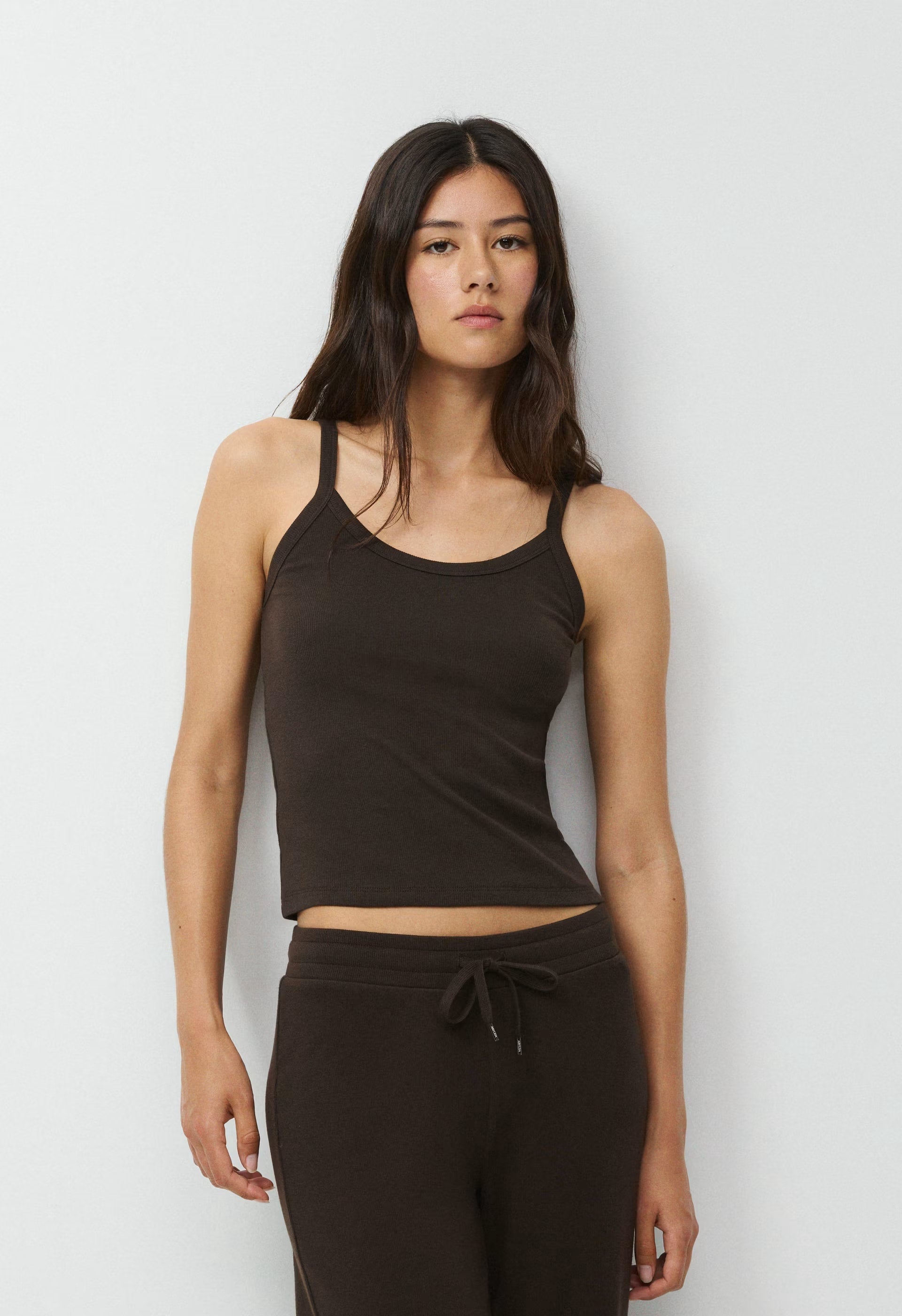 HomeStretch™ Rib Spectrum Cami Tank - CACAO NIB BROWN