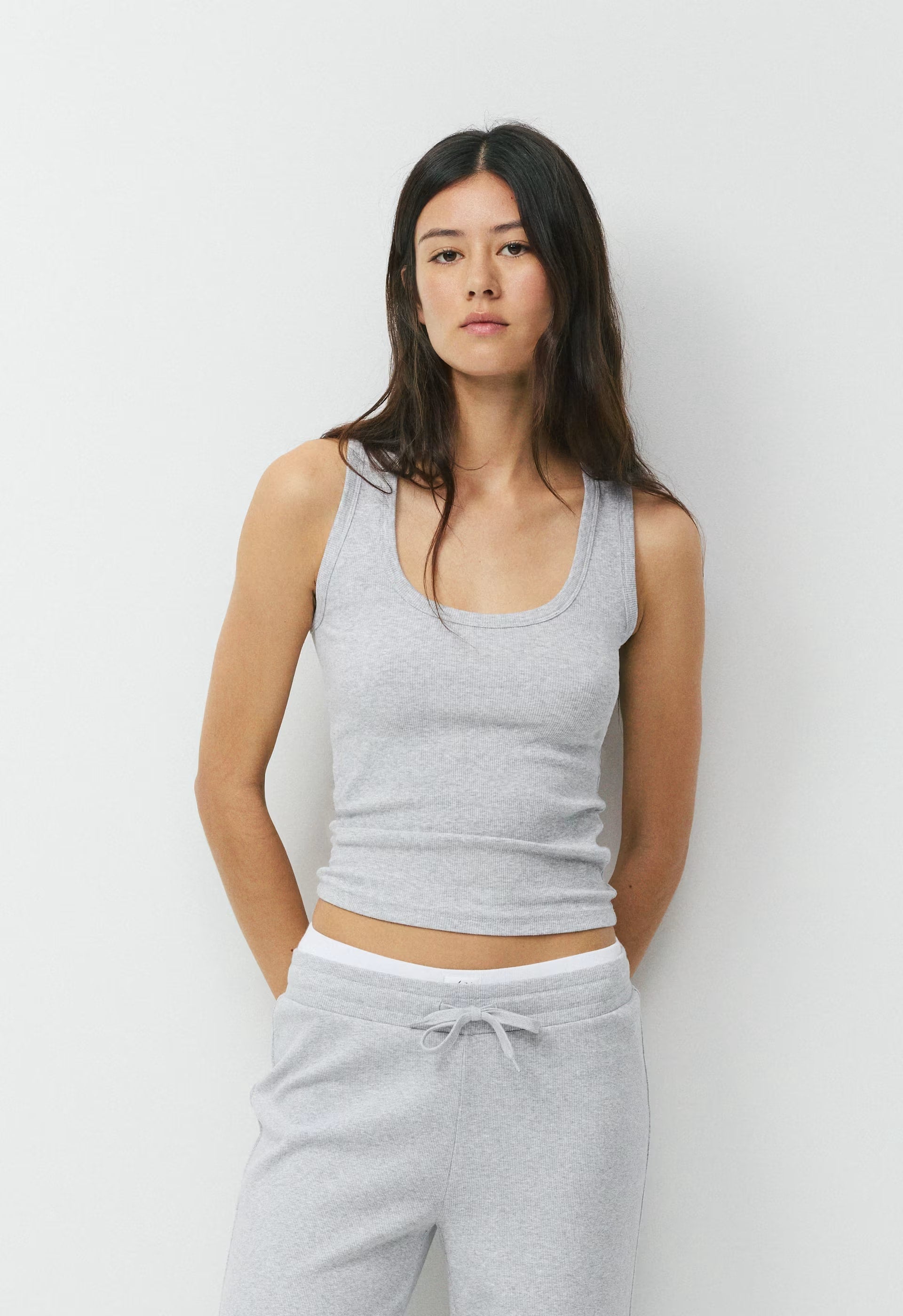 HomeStretch™ Rib Vinyl Tank - HEATHER CHROME