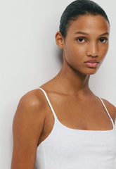 Casual Contour Presence Cami Tank - HEATHER CLOUD WHITE