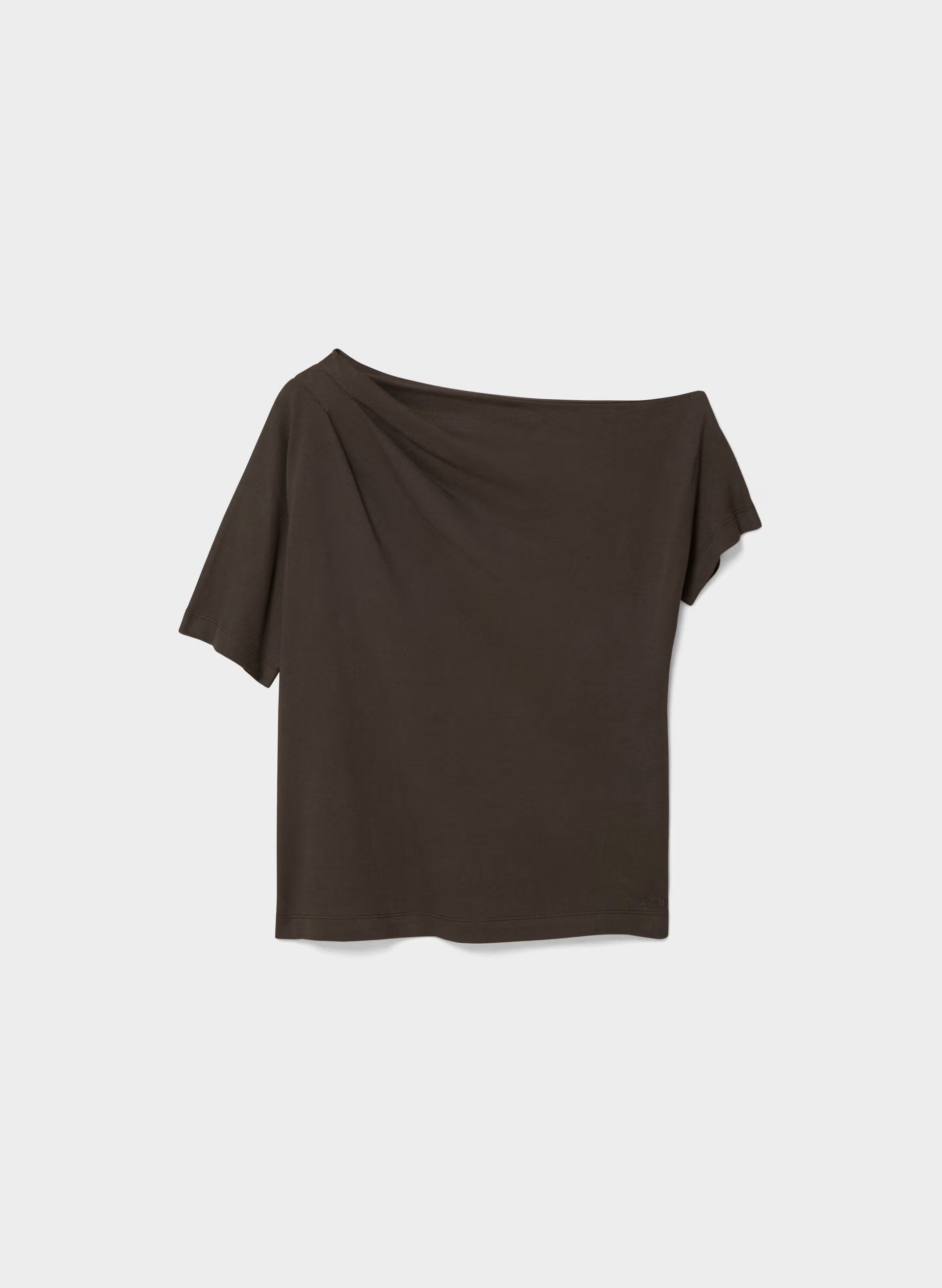 InterLock Cotton Script Top - CACAO NIB BROWN