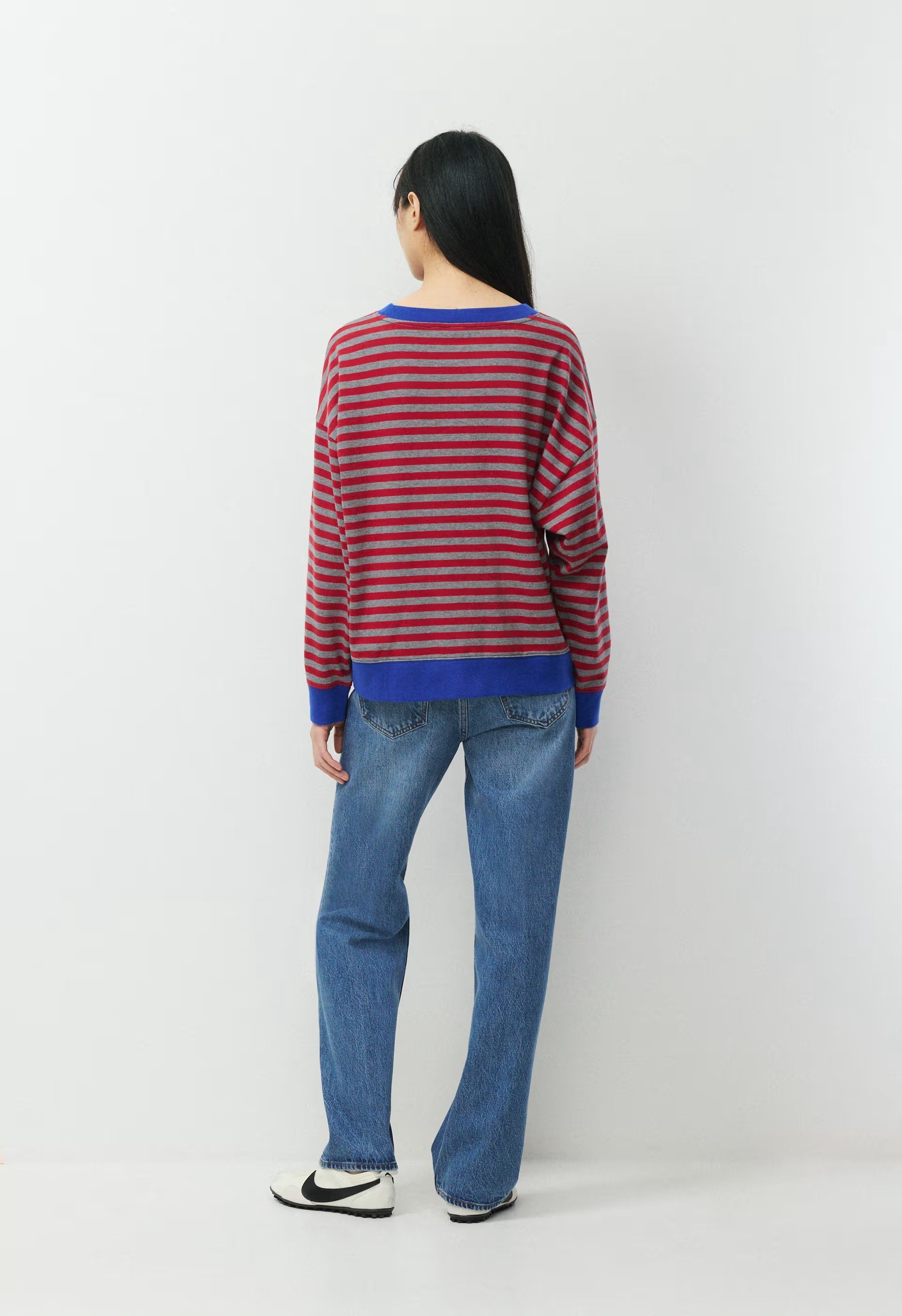 Mighty Cotton™ Wicket Longsleeve - ORNATE RED/HTR DK GREY