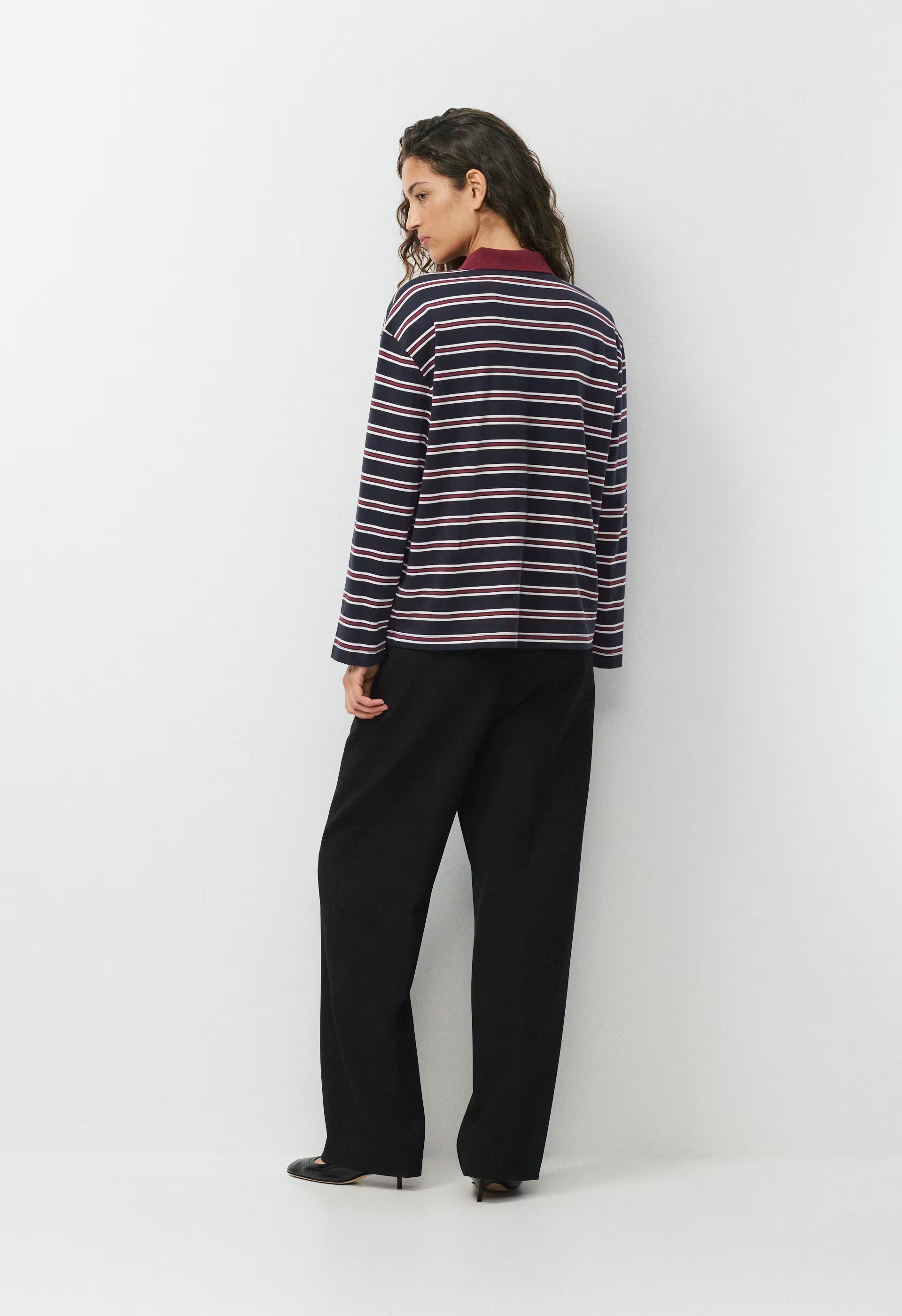 InterLock Cotton Eton Longsleeve - DK NT NVY /CORDOVAN