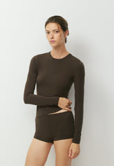 HomeStretch™ Smooth Solo Longsleeve - CACAO NIB BROWN
