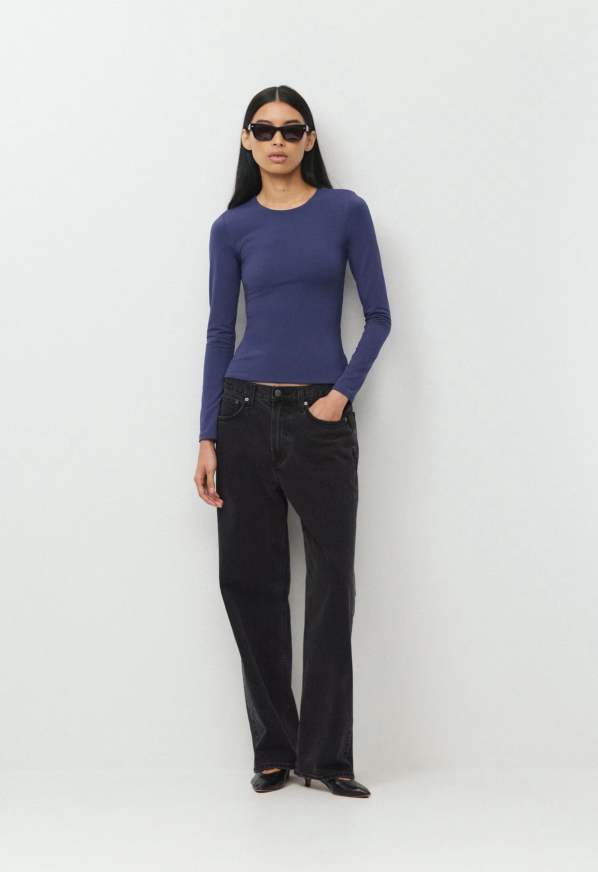 Original Contour Splendid Crew Longsleeve - HARBOUR NAVY