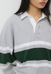 Mighty Cotton™ Lomu Polo - HTHR CHRM/ CAMPUS GRN