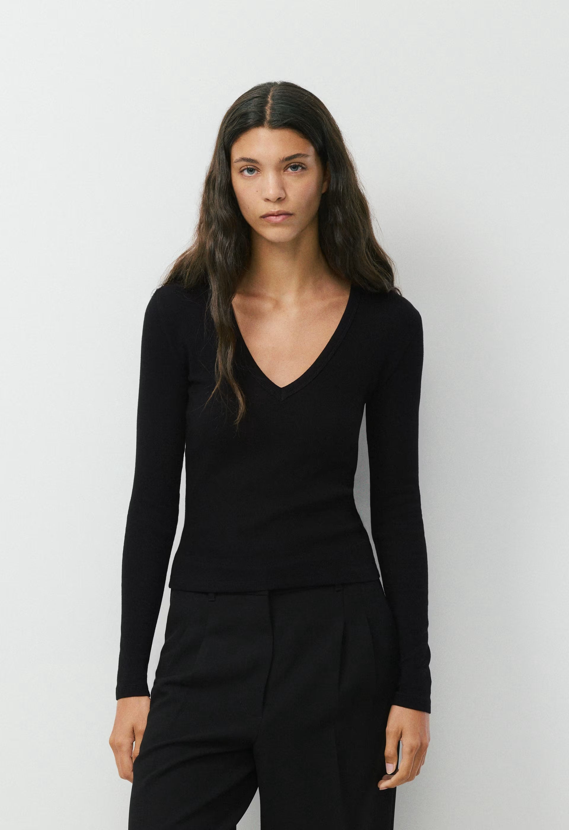 HomeStretch™ Rib Drift Longsleeve - BLACK