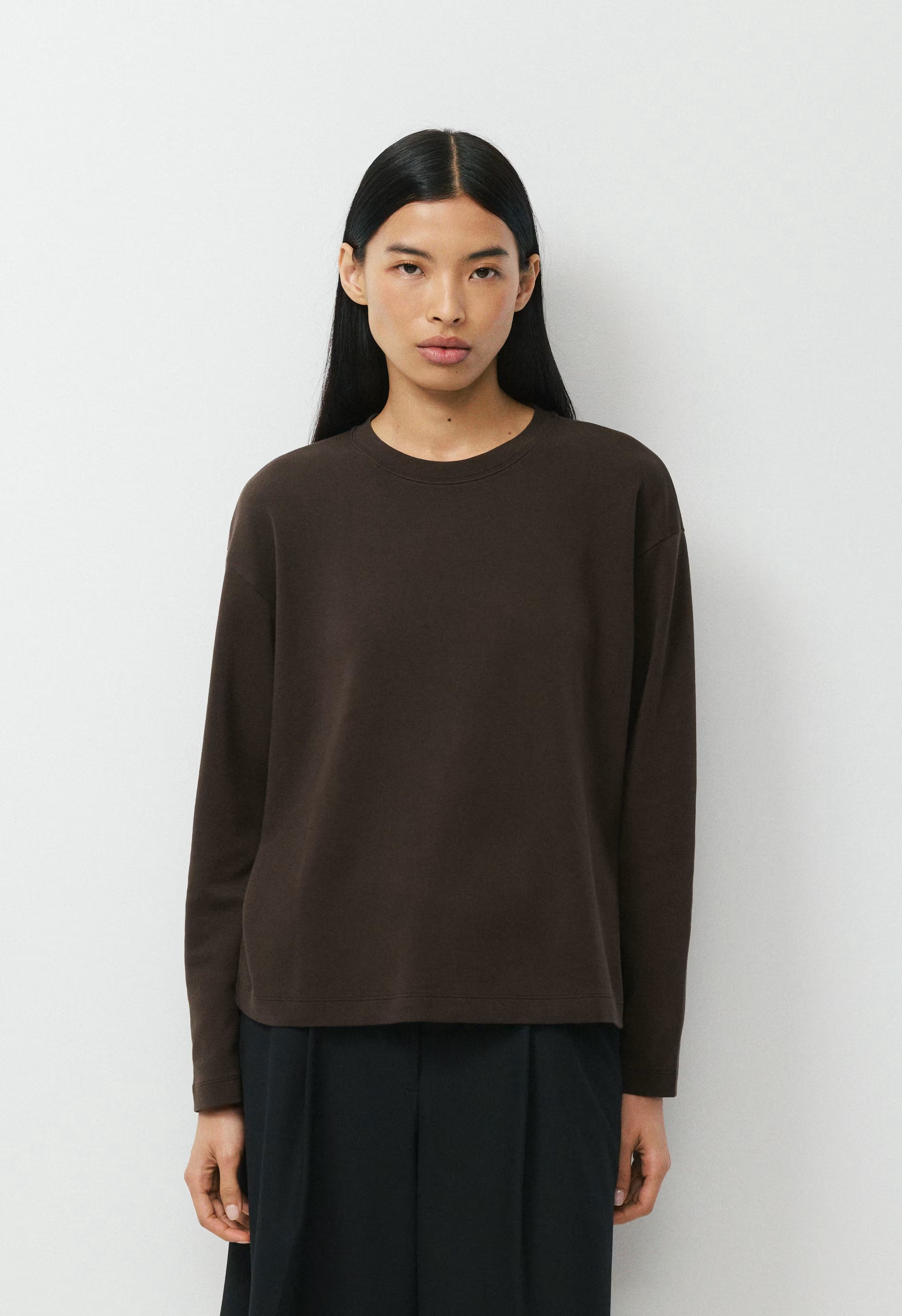 InterLock Cotton Steps Longsleeve - CACAO NIB BROWN