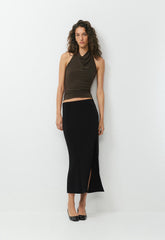 Smooth Matter™ Tower Halter Top - WHITE/ ADMIRAL