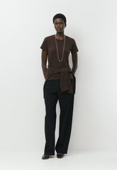 InterLock Cotton Wirth T-Shirt - CACAO NIB BROWN