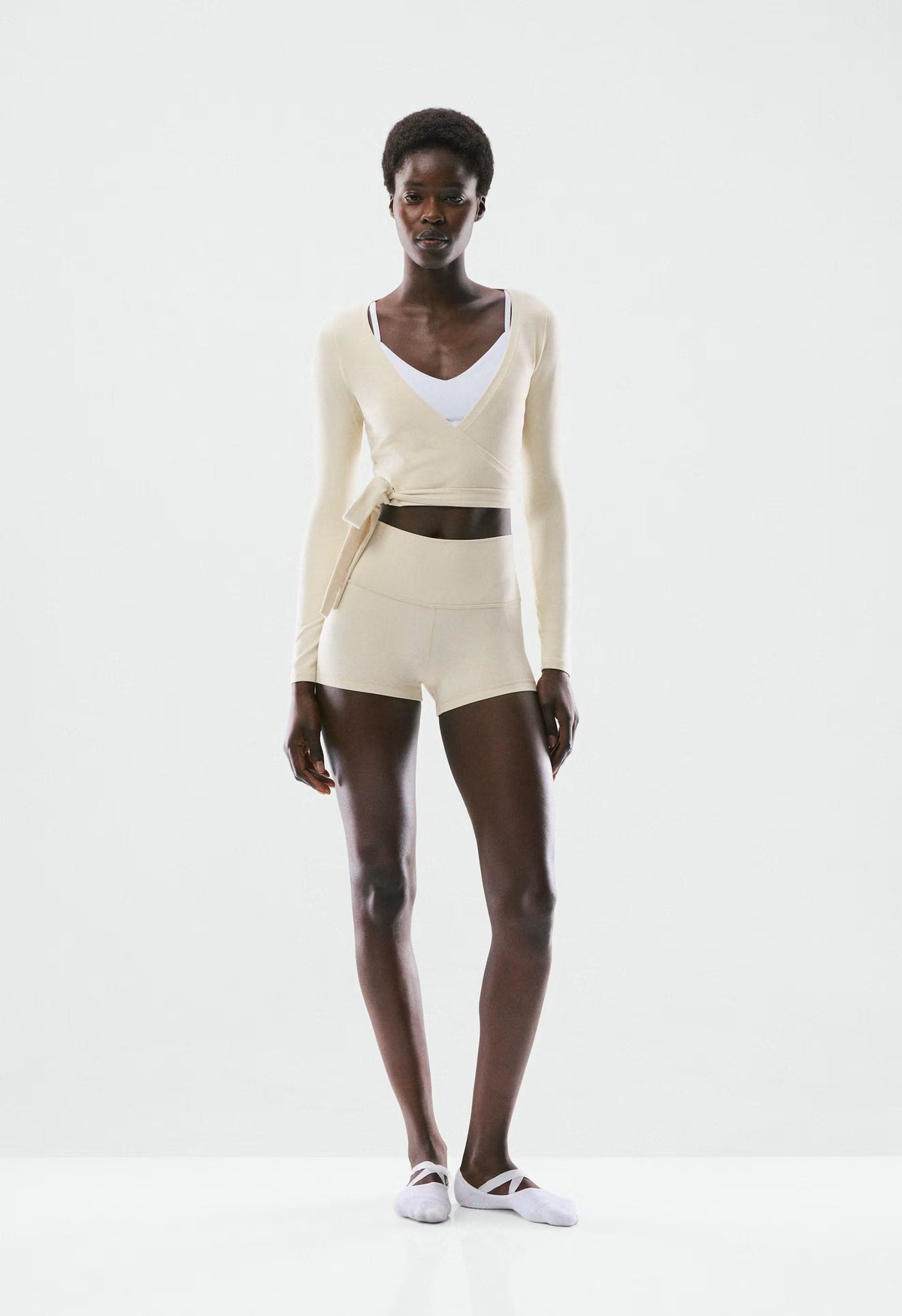 BUTTER Focal Wrap Longsleeve - SEASIDE CREAM