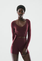 BUTTER Focal Wrap Longsleeve - GALA PLUM