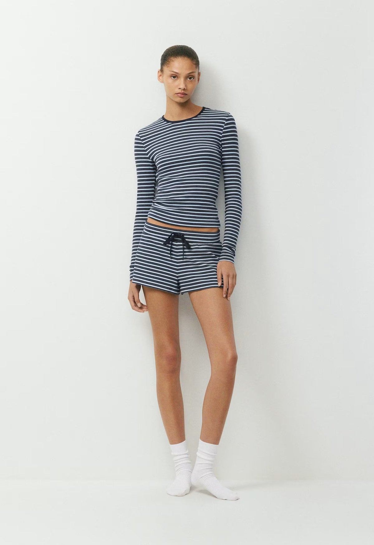 HomeStretch™ Rib Solo Longsleeve - ADMRL NAVY/RIPPLE BLUE