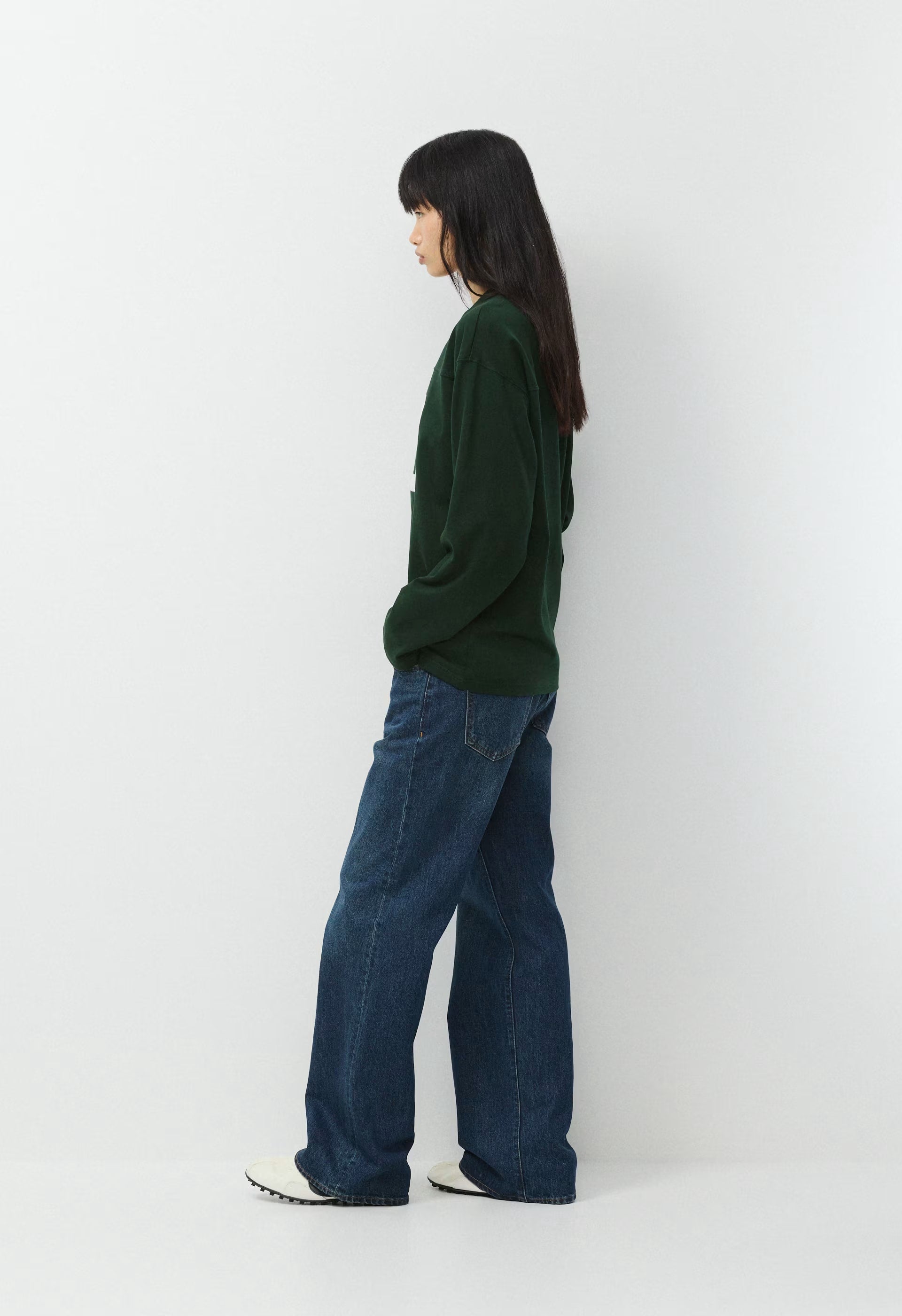 Mighty Cotton™ Ramos Longsleeve - FIGTREE GREEN/LT BIRCH