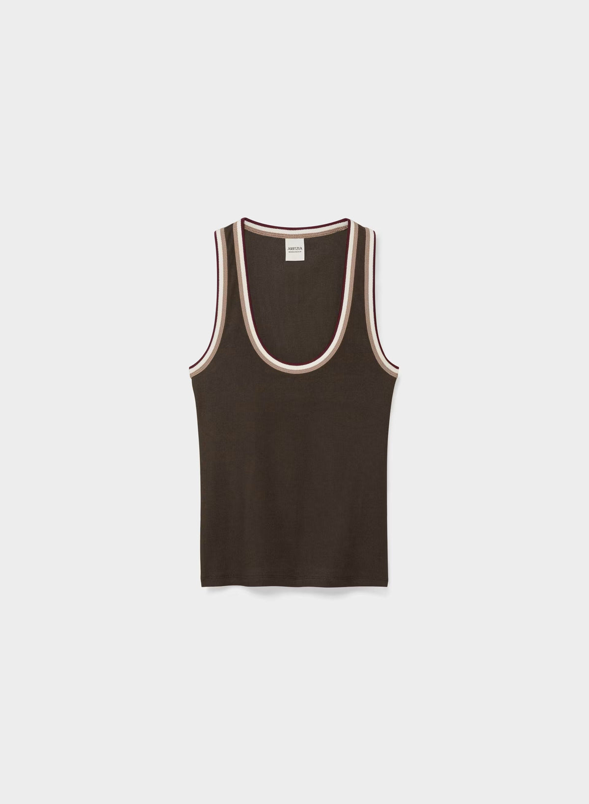 HomeStretch™ Rib Vinyl Tank - CACAO NB BROWN/MULTI