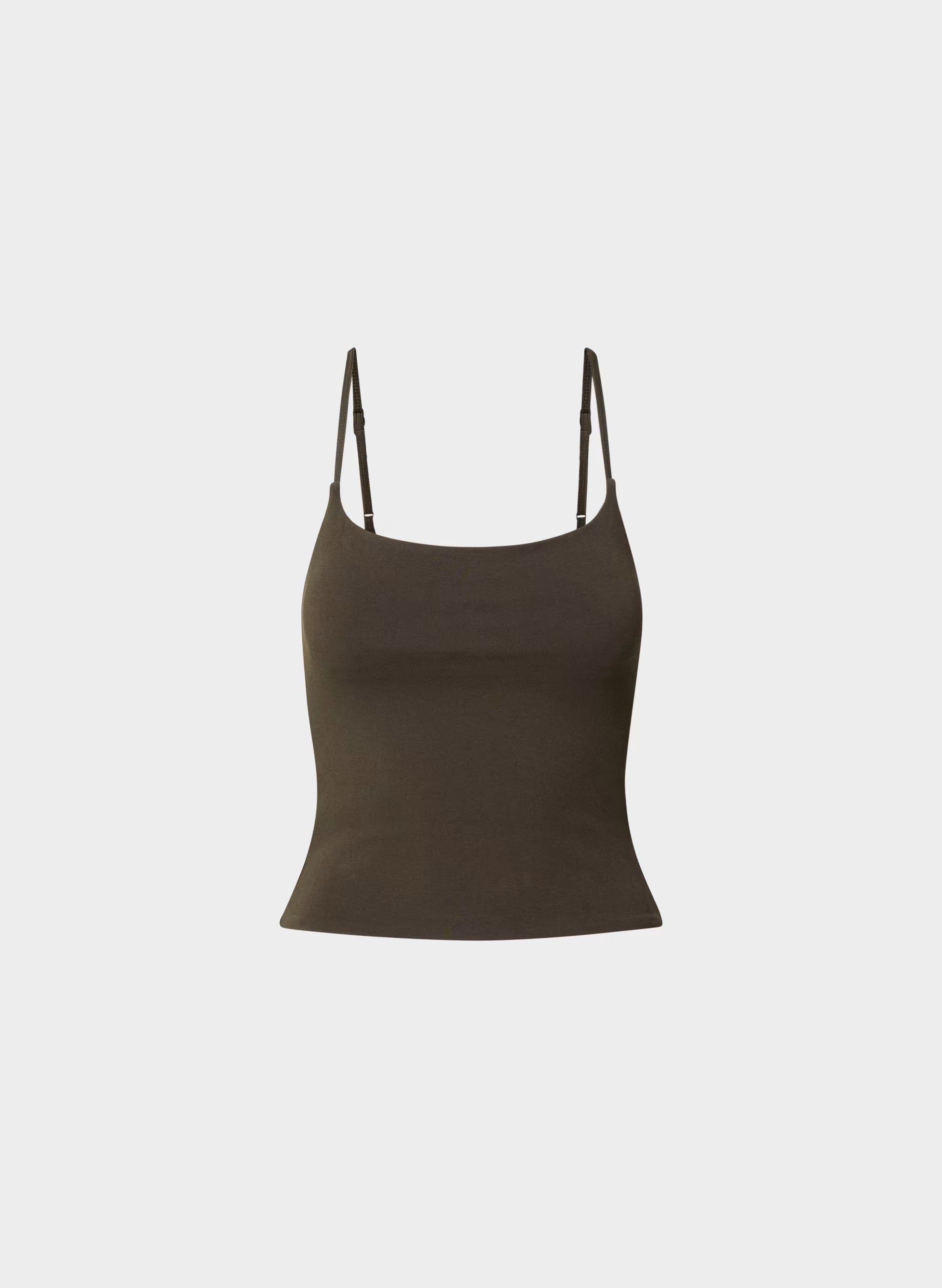 HomeStretch™ Smooth Capsule Comfort Tank - CACAO NIB BROWN