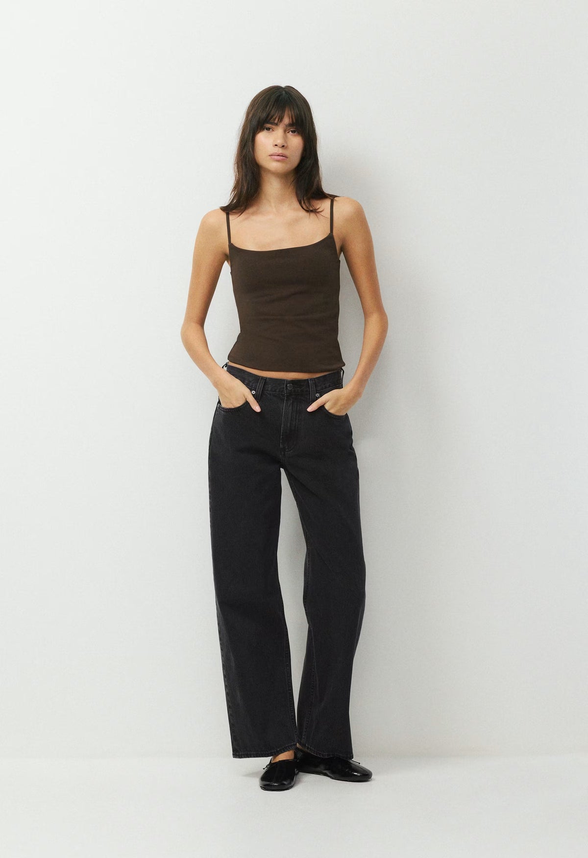 HomeStretch™ Smooth Capsule Comfort Tank - CACAO NIB BROWN
