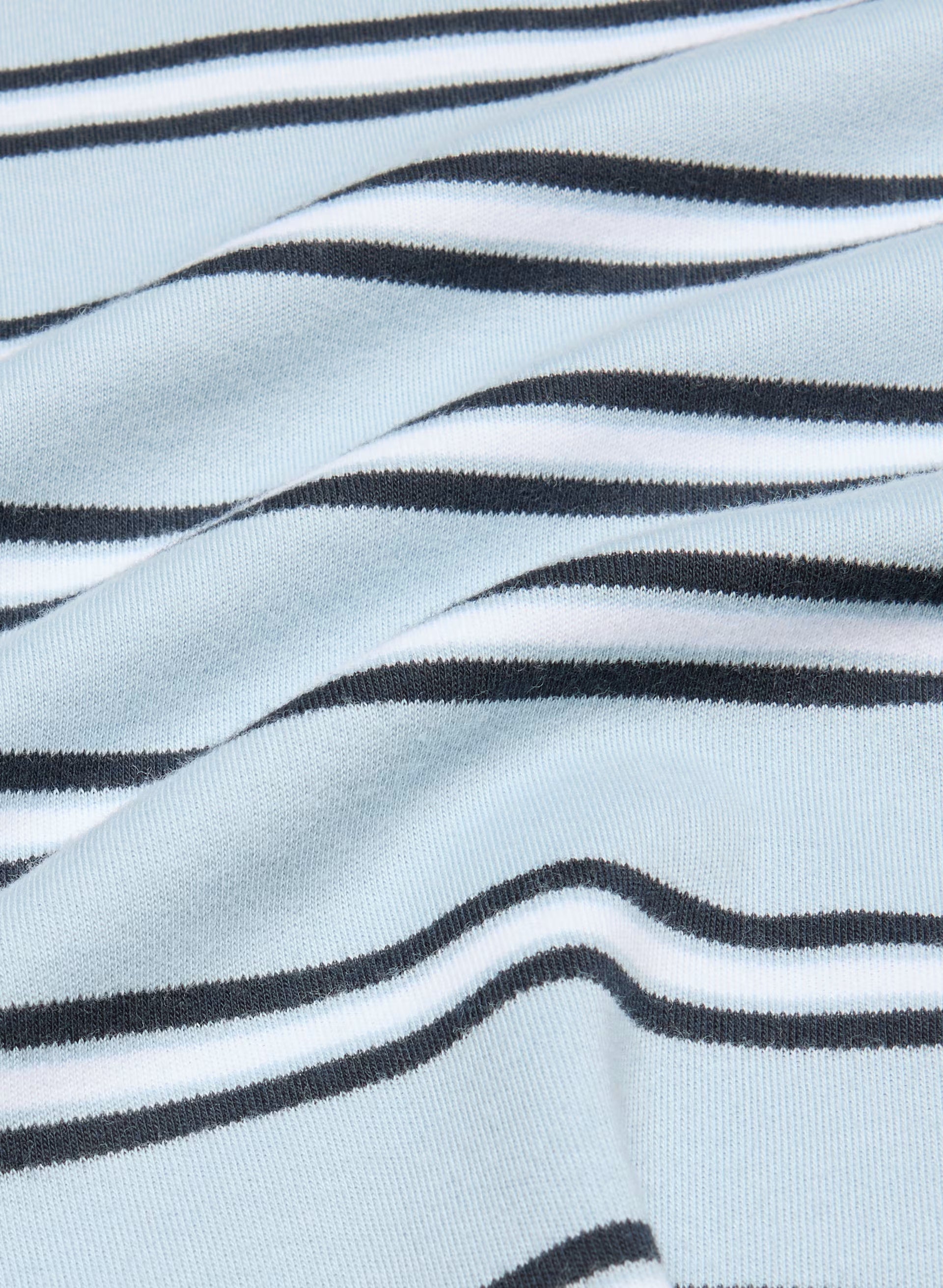 InterLock Cotton Steps Longsleeve - DEW BLUE/DARK NGHT NVY