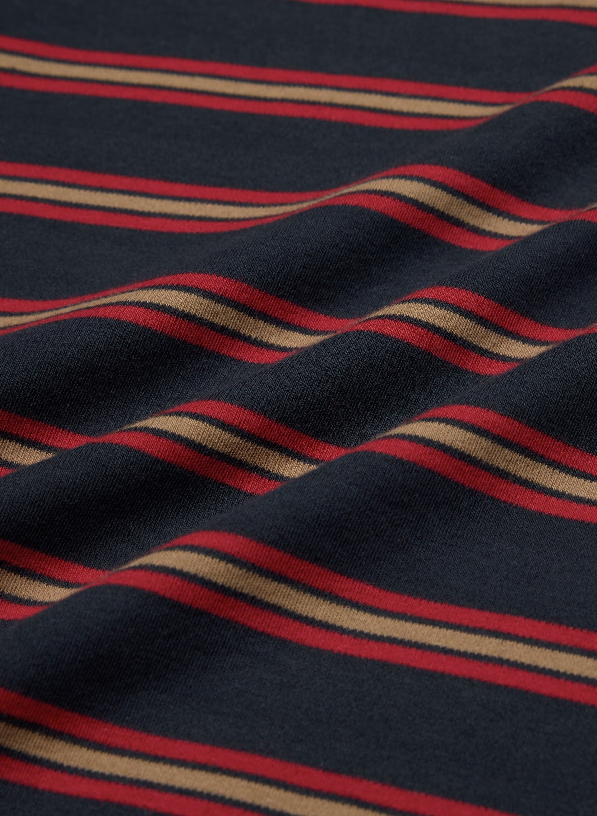InterLock Cotton Steps Longsleeve - DK NIGHT NAVY/ORNT RED