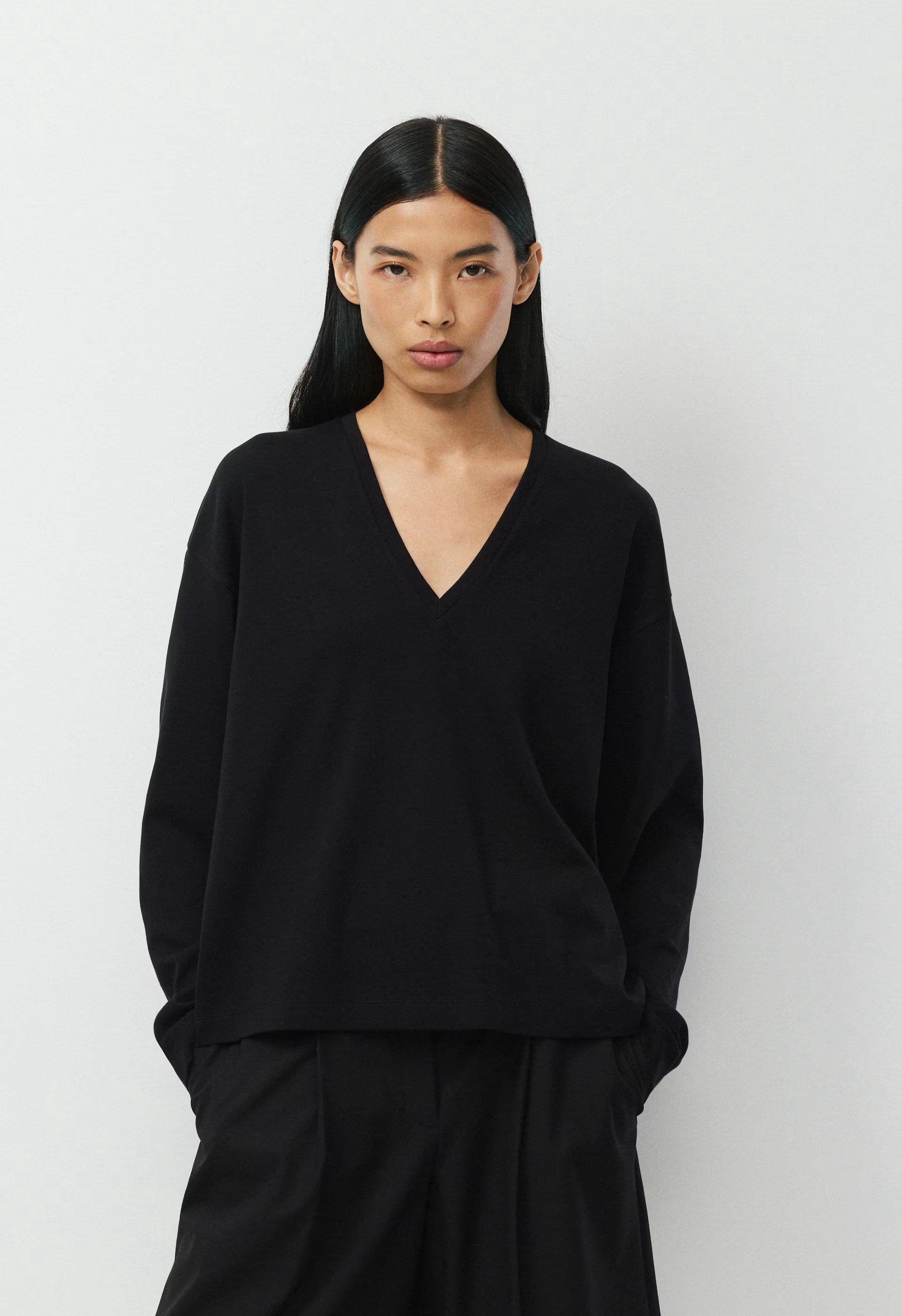 InterLock Cotton Mobile Longsleeve - BLACK