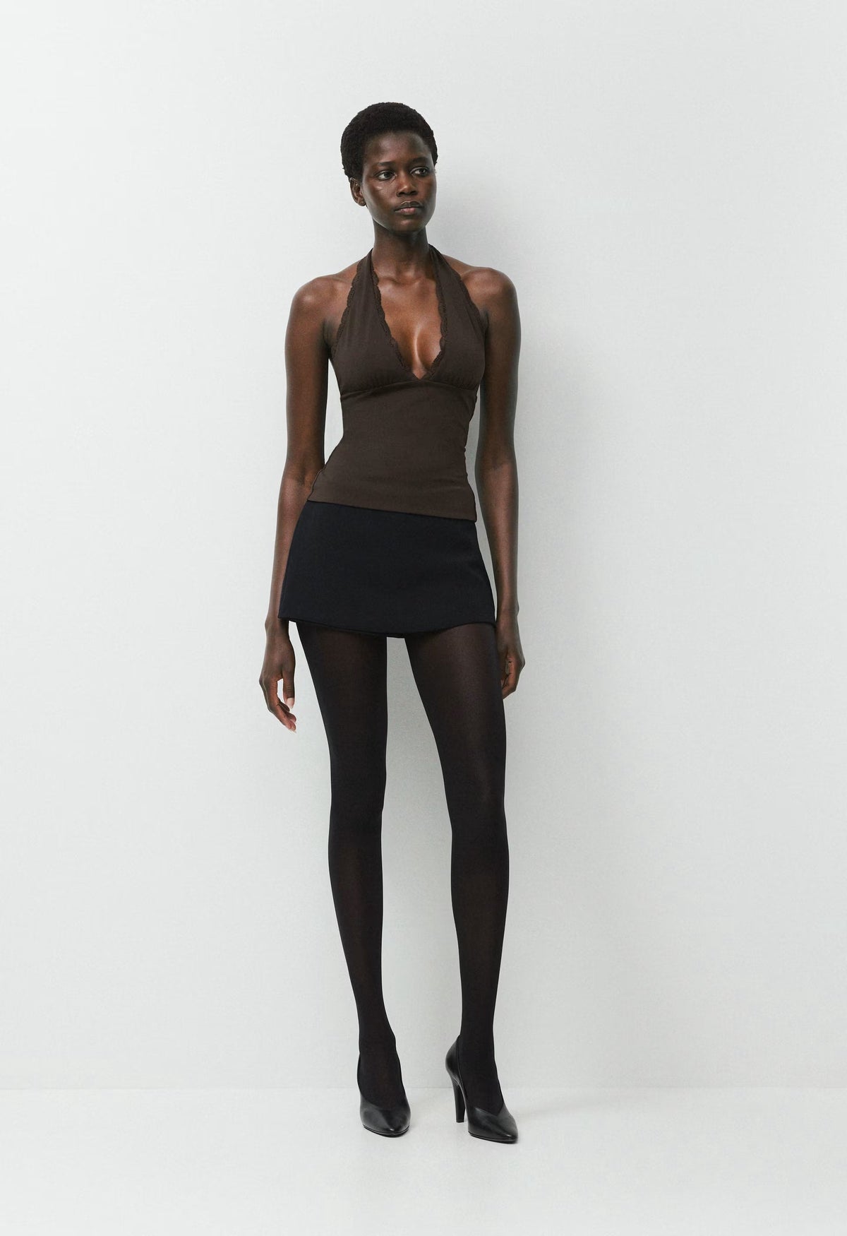Original Contour Allure Halter Top - CACAO NIB BROWN