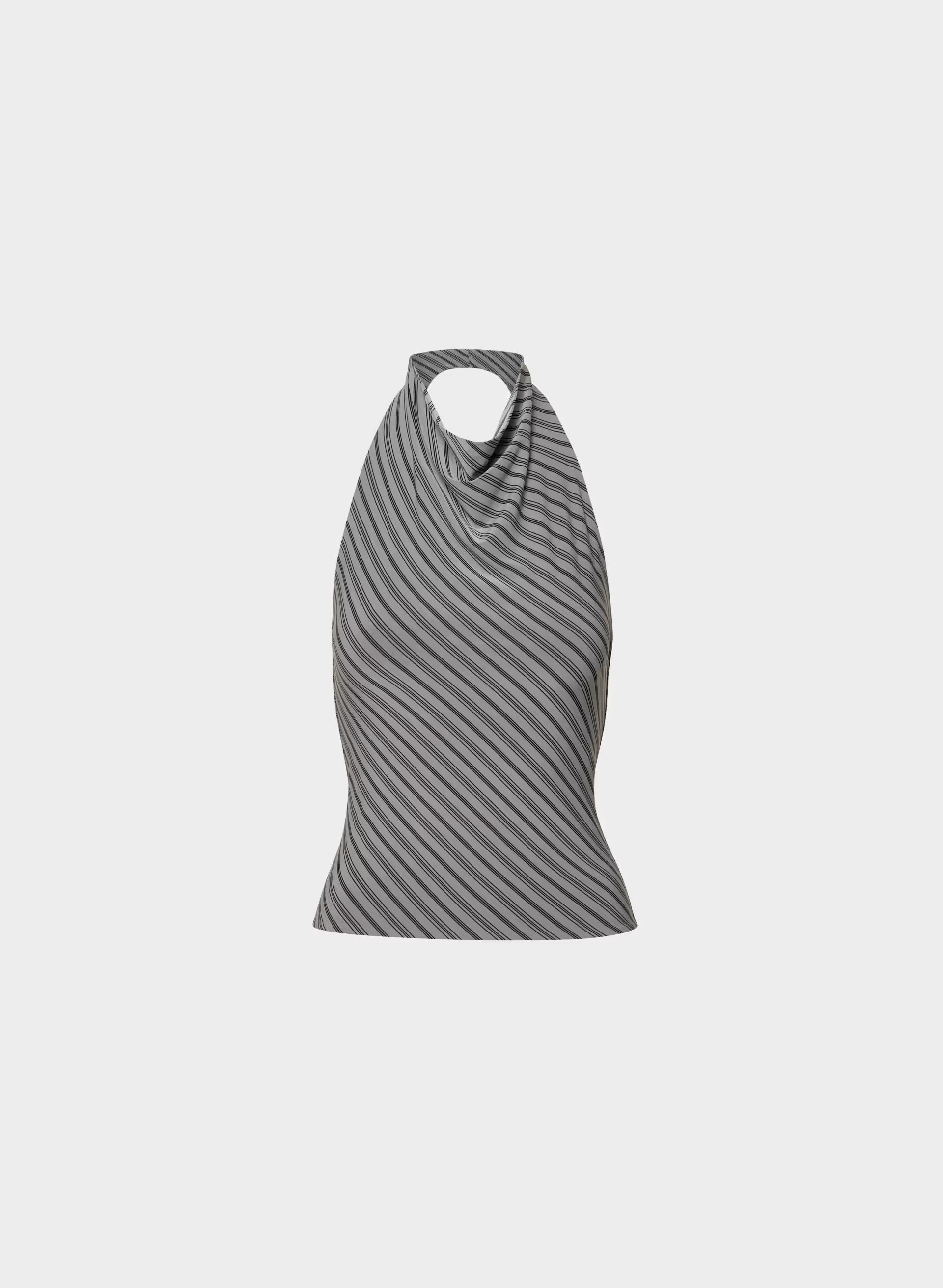 Smooth Matter™ Tower Halter Top - DARK GREY/BLACK
