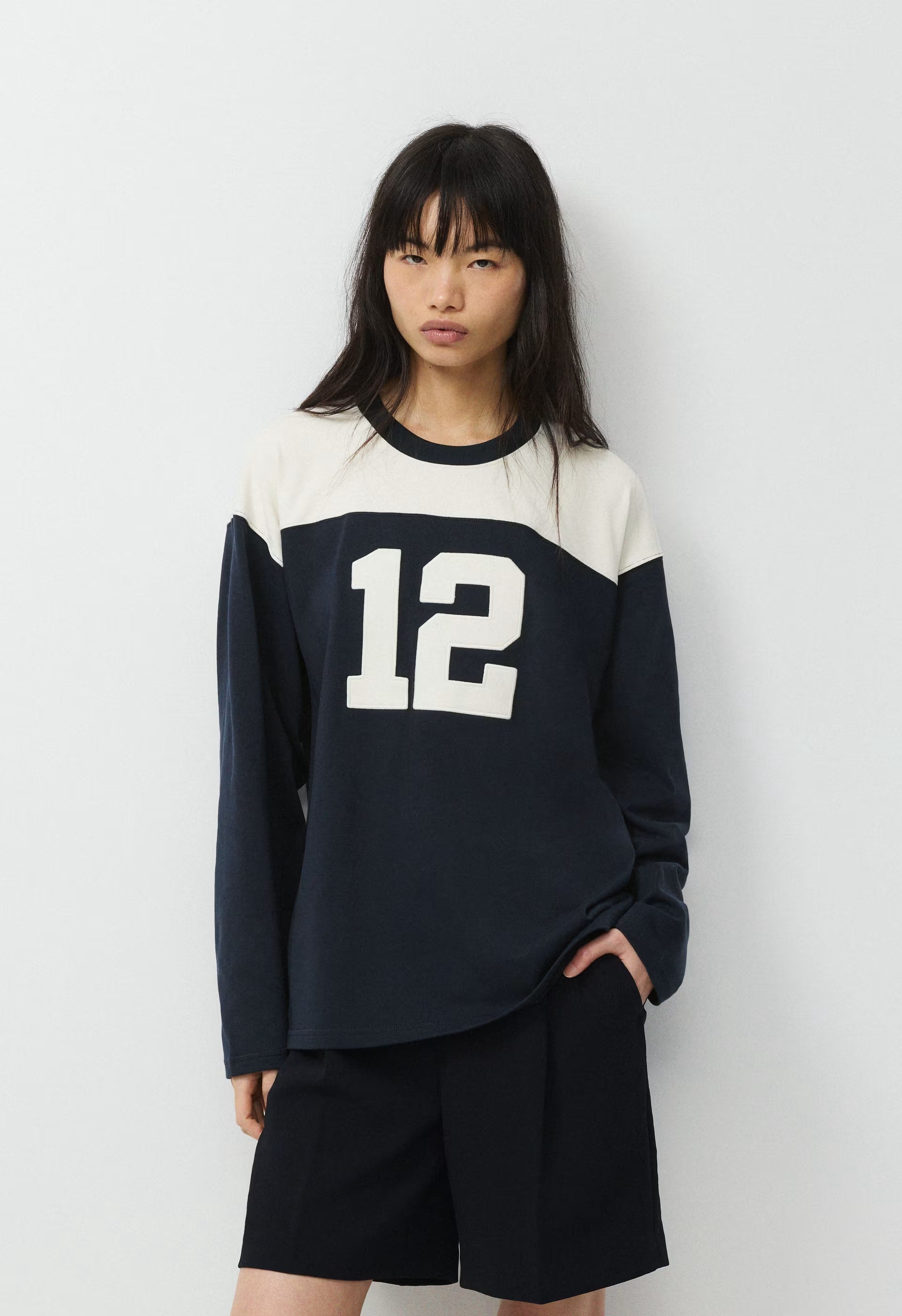Mighty Cotton™ Ramos Longsleeve - ADMIRAL NVY/LT BIRCH