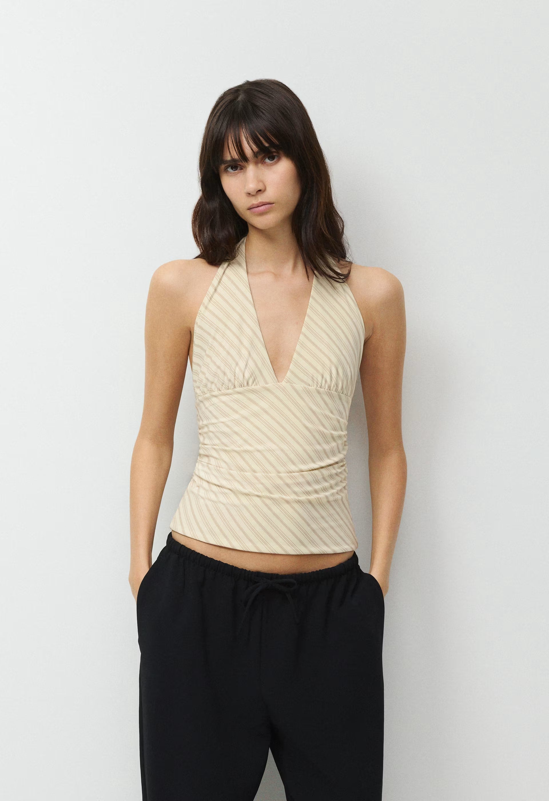 Smooth Matter™ Wylder Halter Top - SEASD CRM/TAN KHAKI