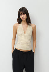 Smooth Matter™ Wylder Halter Top - SEASD CRM/TAN KHAKI