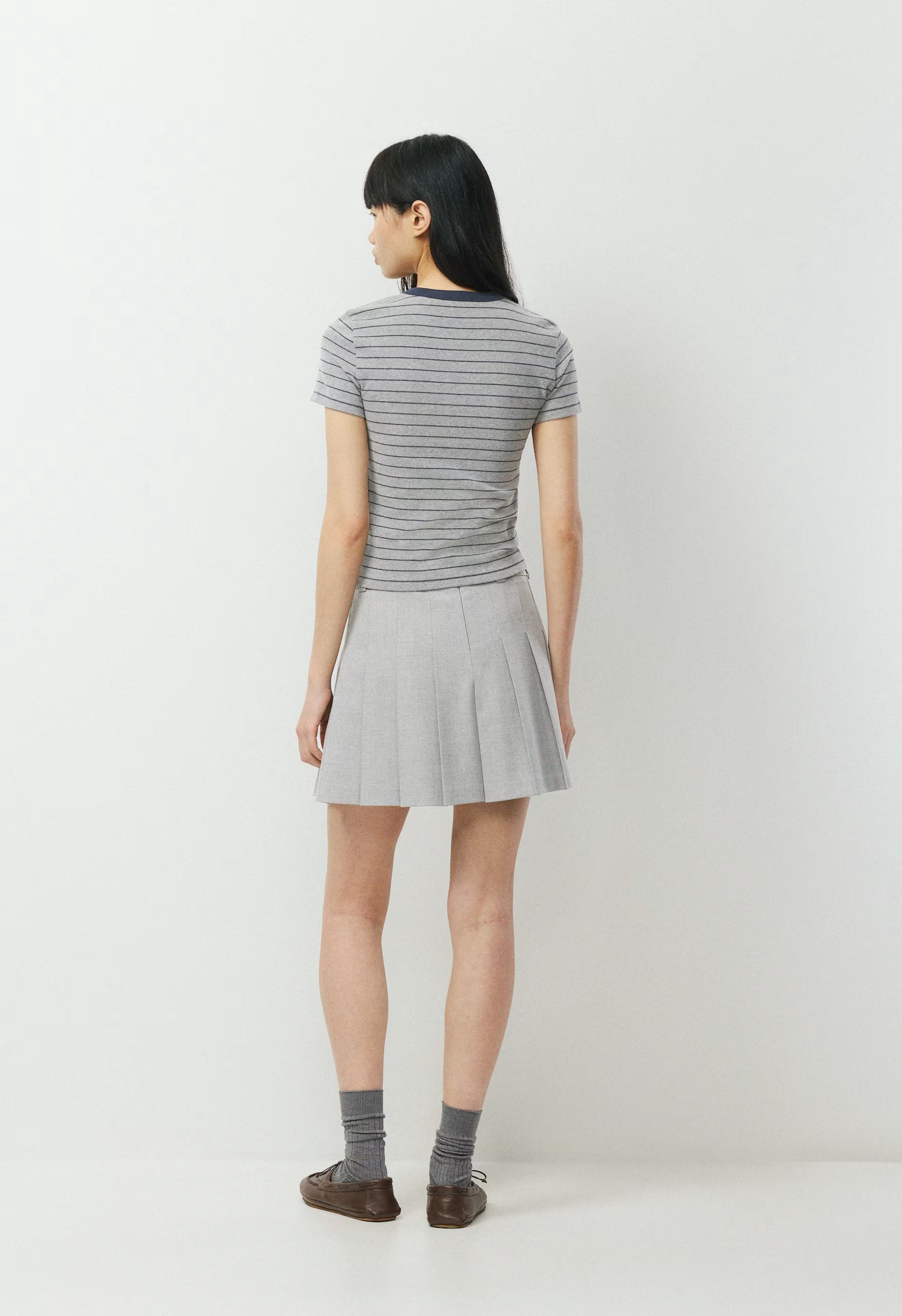 Little Ripple T-Shirt - HTR INLND GREY/AD NAVY